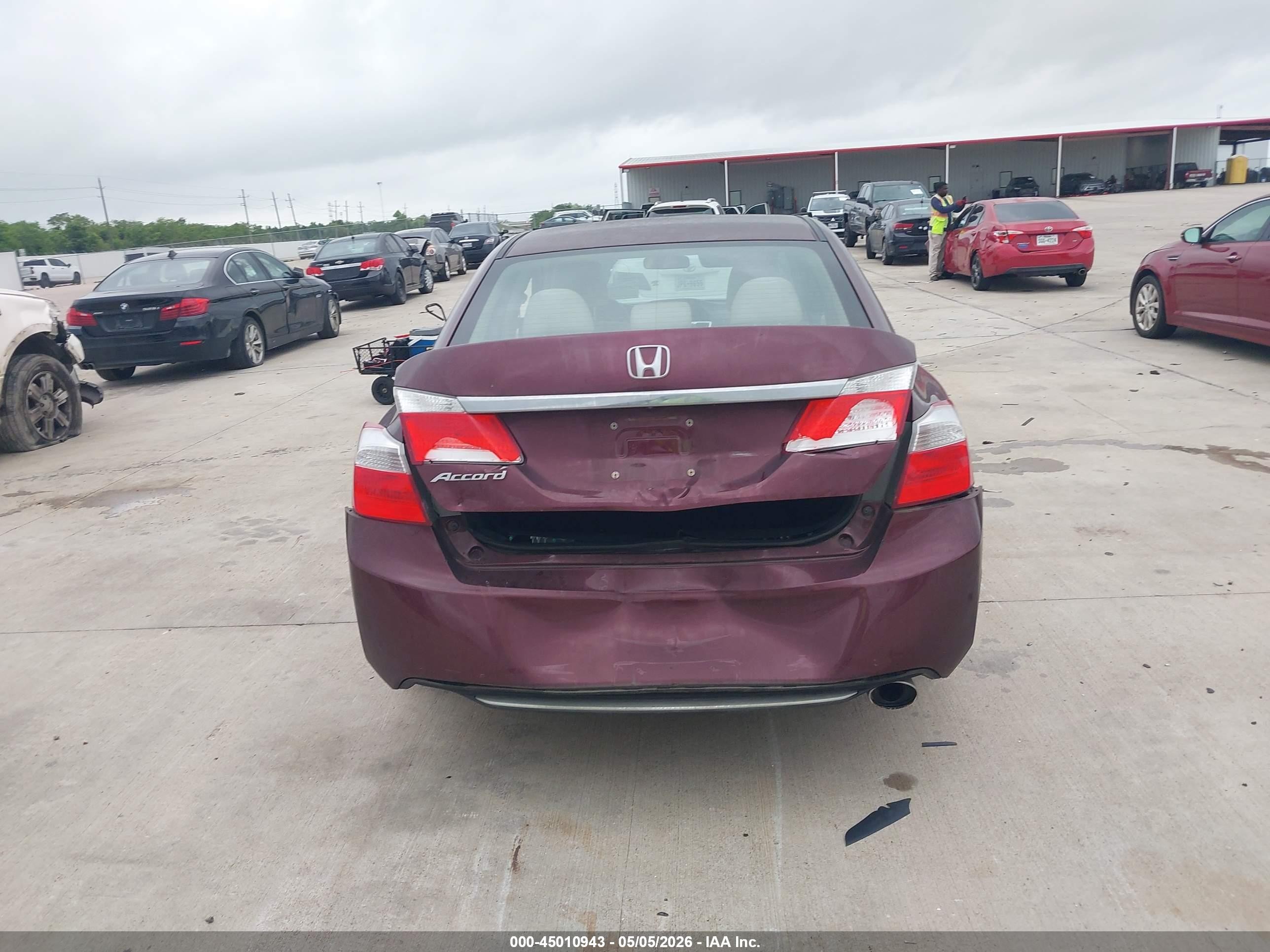 2013 Honda Accord Lx Burgundy vin: 1HGCR2F35DA126162