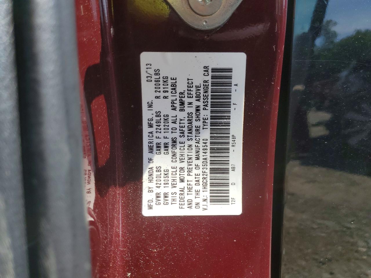 2013 Honda Accord Lx Black vin: 1HGCR2F35DA149540