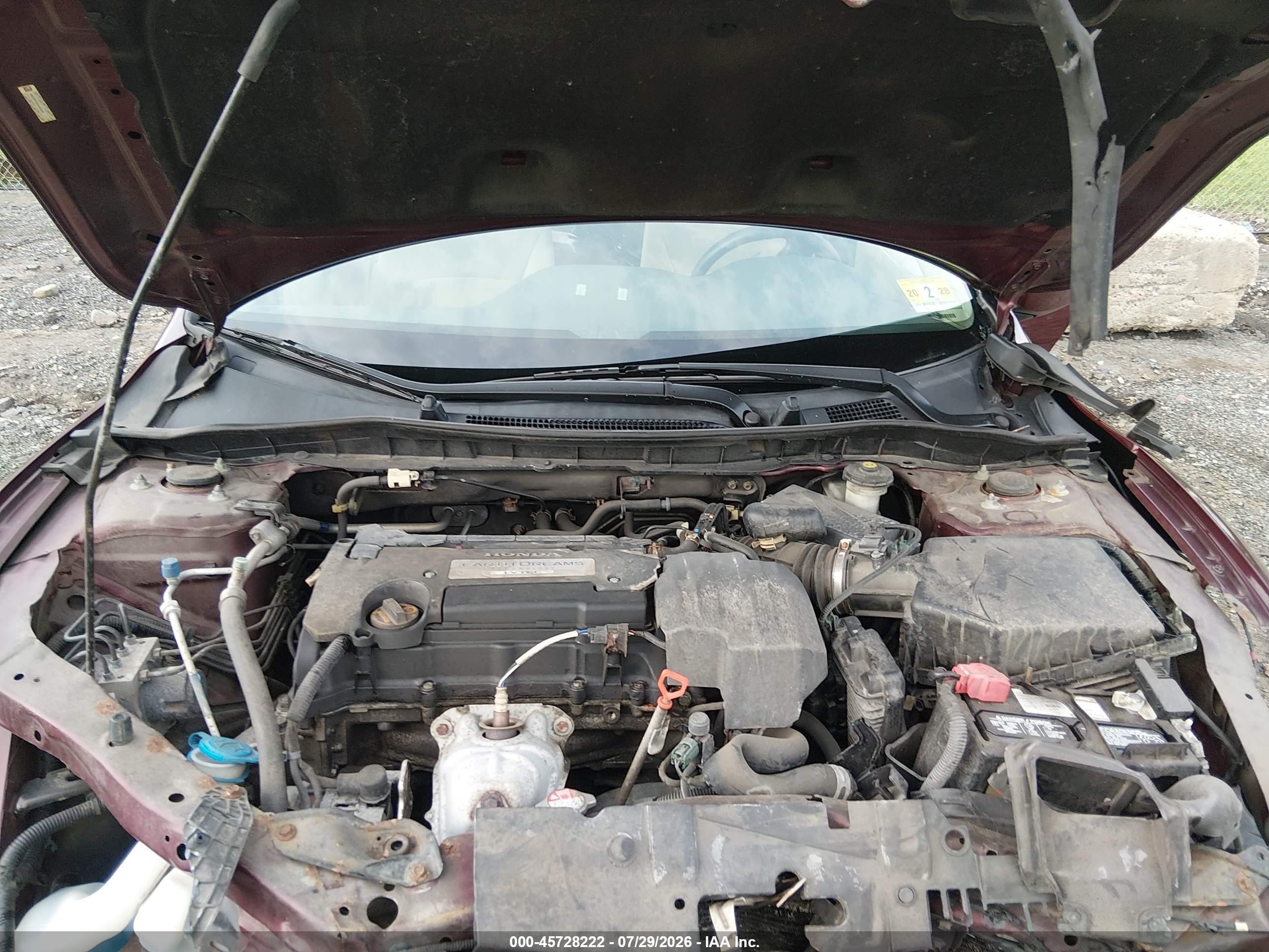 2013 Honda Accord Lx Maroon vin: 1HGCR2F35DA169352