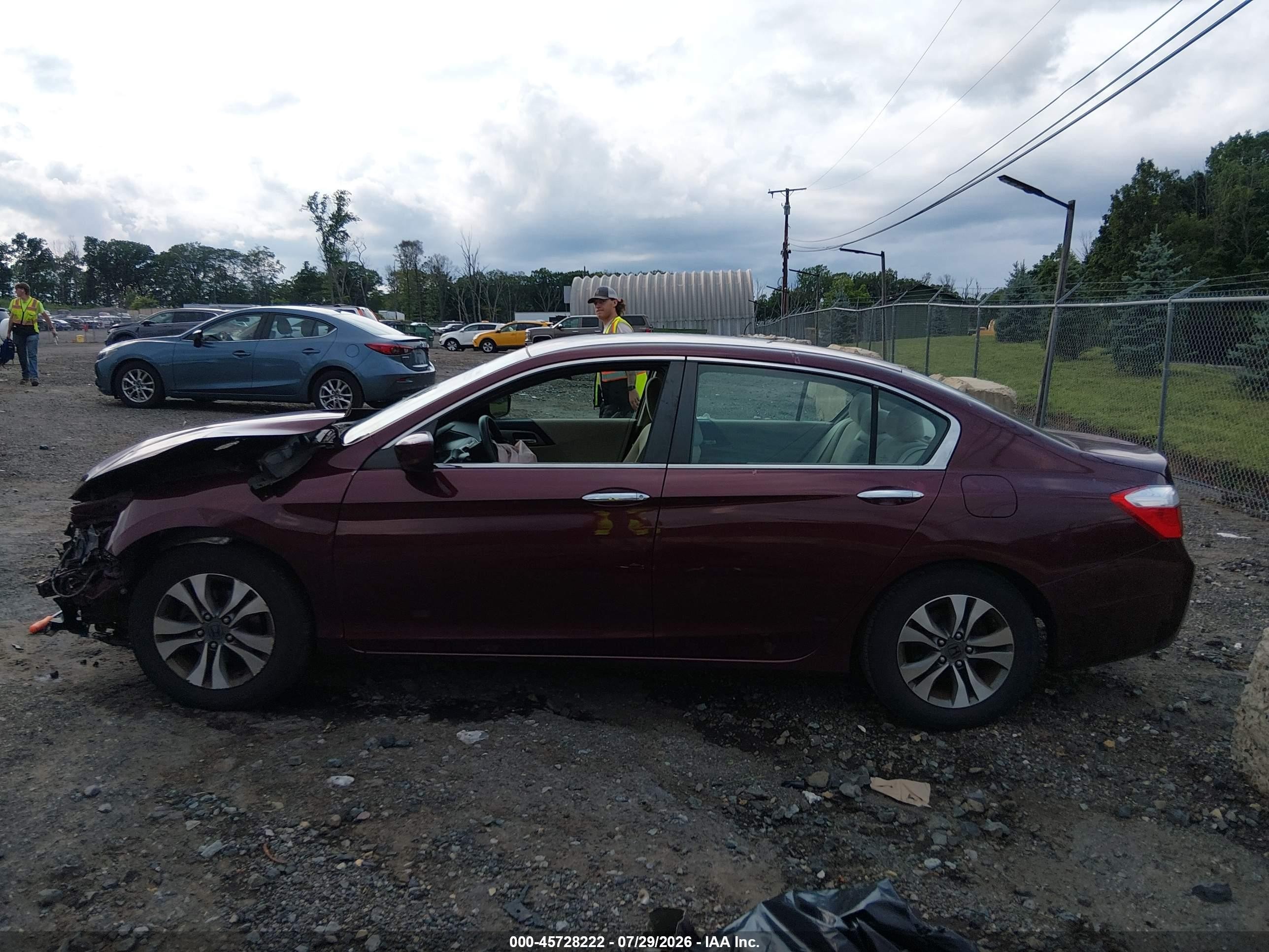 2013 Honda Accord Lx Maroon vin: 1HGCR2F35DA169352