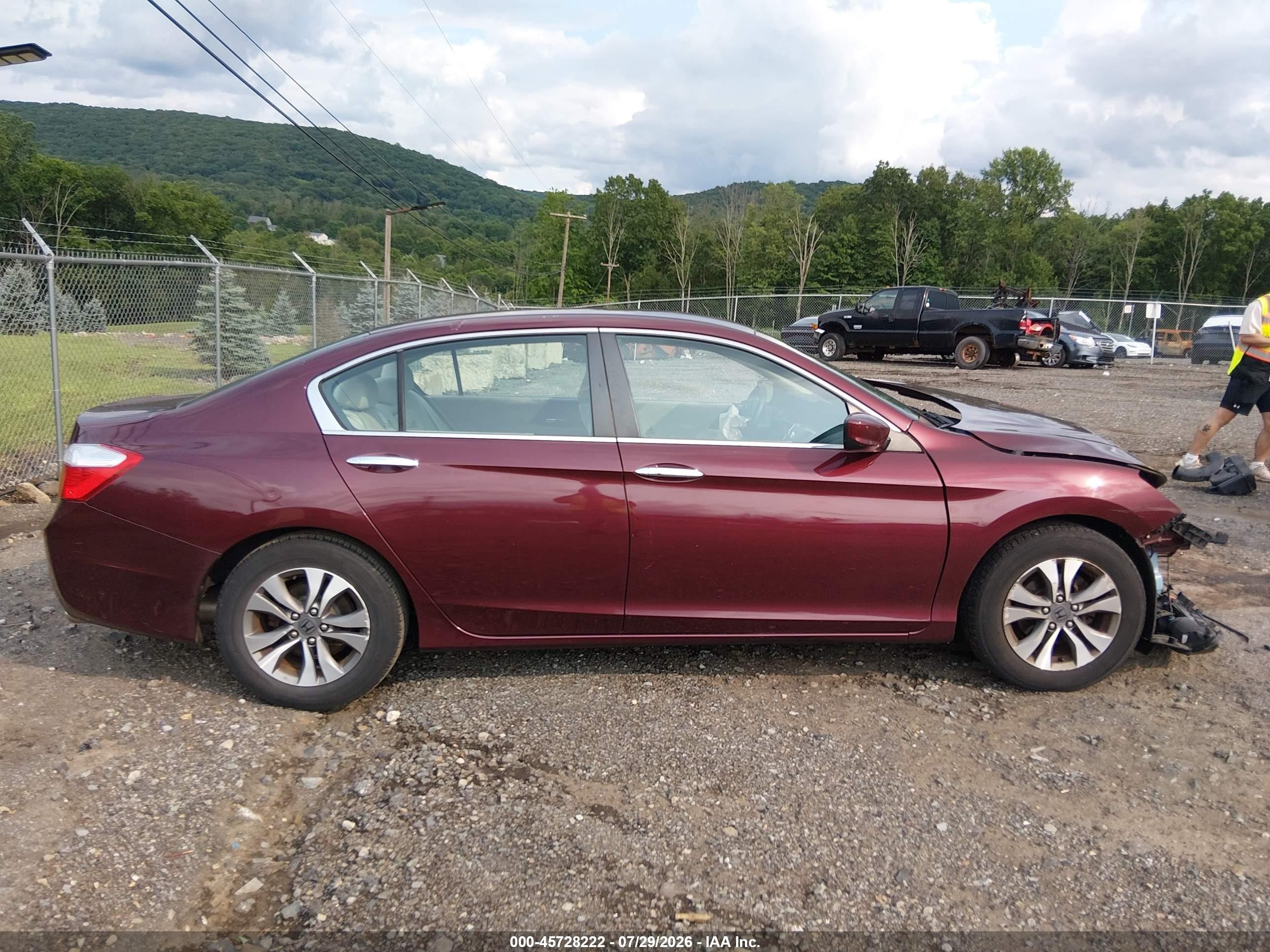 2013 Honda Accord Lx Maroon vin: 1HGCR2F35DA169352