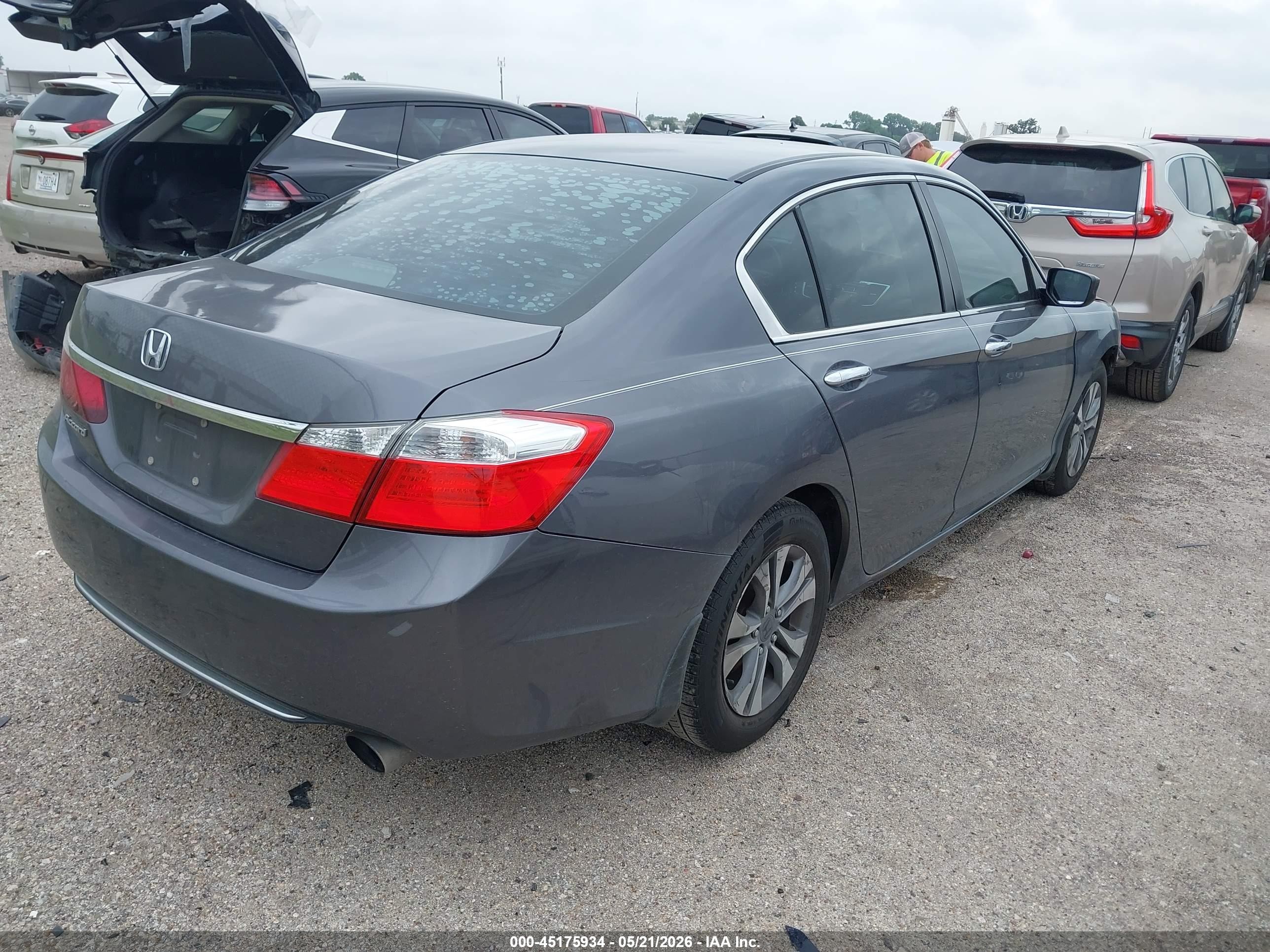 2013 Honda Accord Lx Gray vin: 1HGCR2F35DA170064
