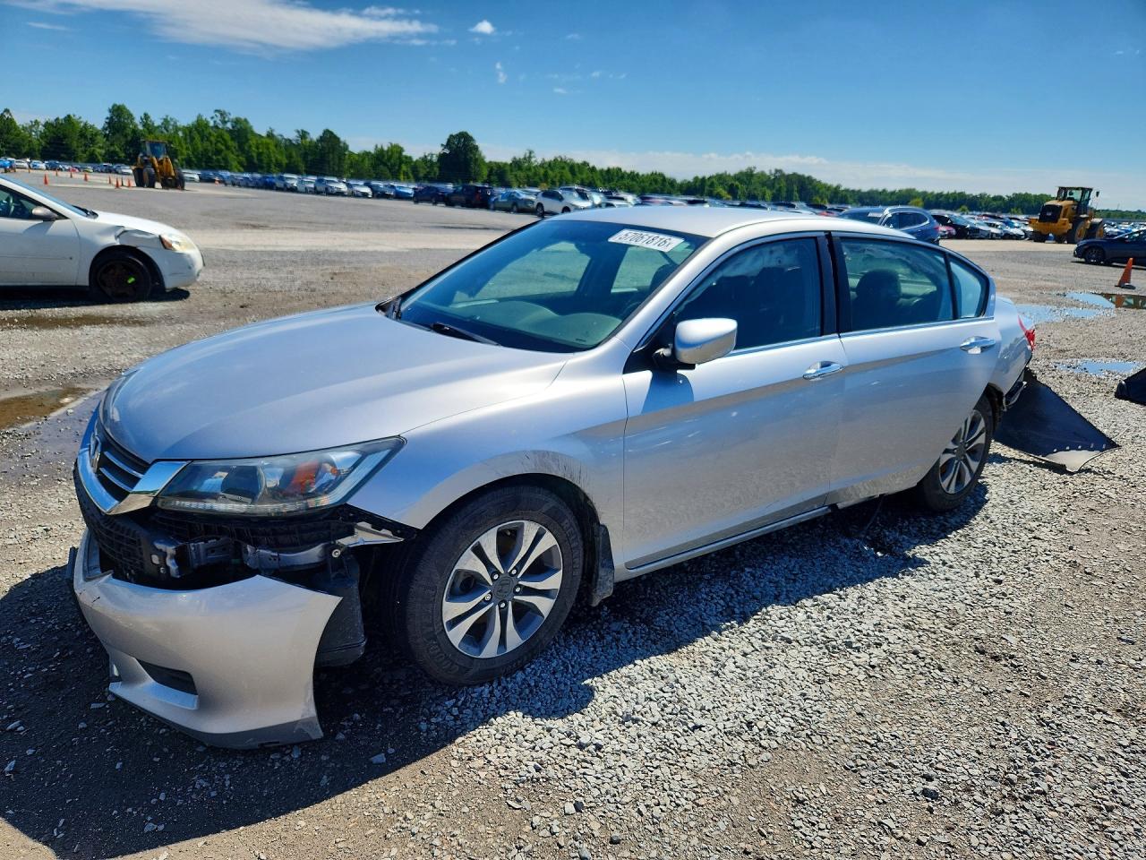 2013 Honda Accord Lx Silver vin: 1HGCR2F35DA187057