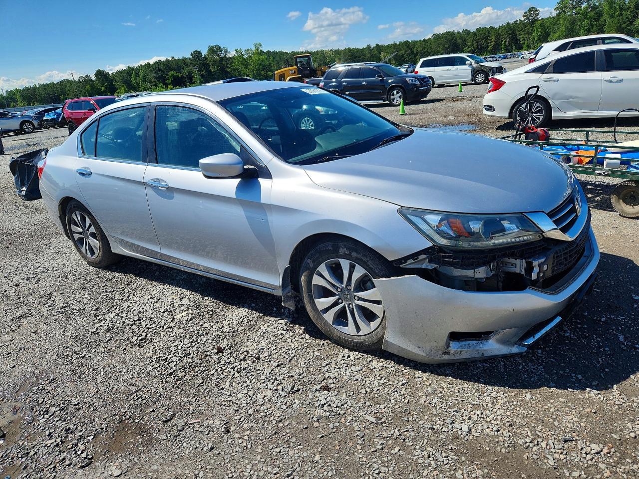 2013 Honda Accord Lx Silver vin: 1HGCR2F35DA187057