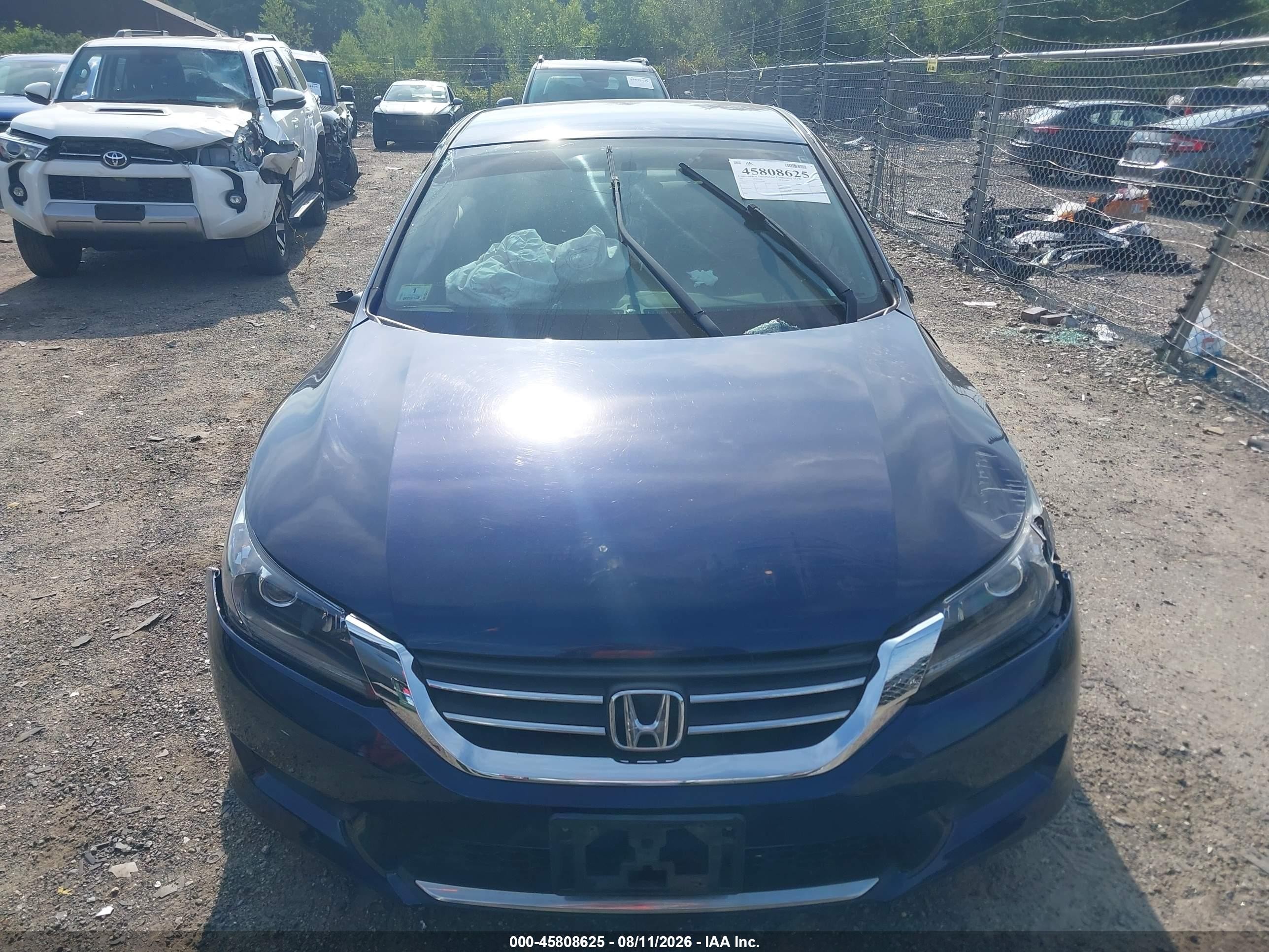2013 Honda Accord Lx Blue vin: 1HGCR2F35DA192078