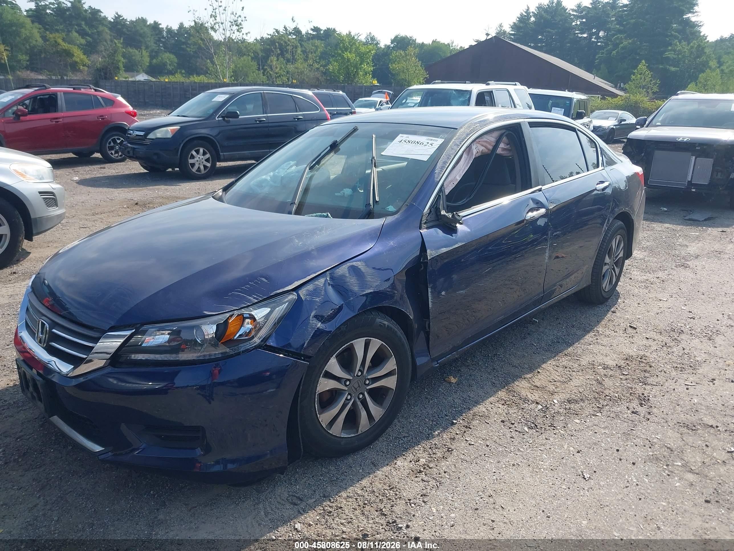 2013 Honda Accord Lx Blue vin: 1HGCR2F35DA192078