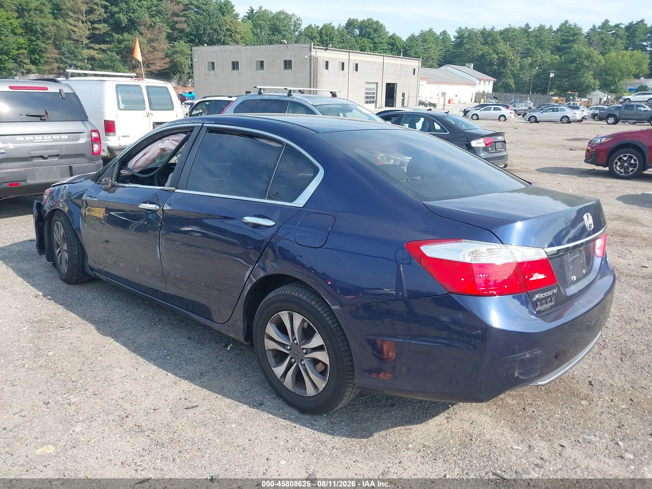 2013 Honda Accord Lx Blue vin: 1HGCR2F35DA192078