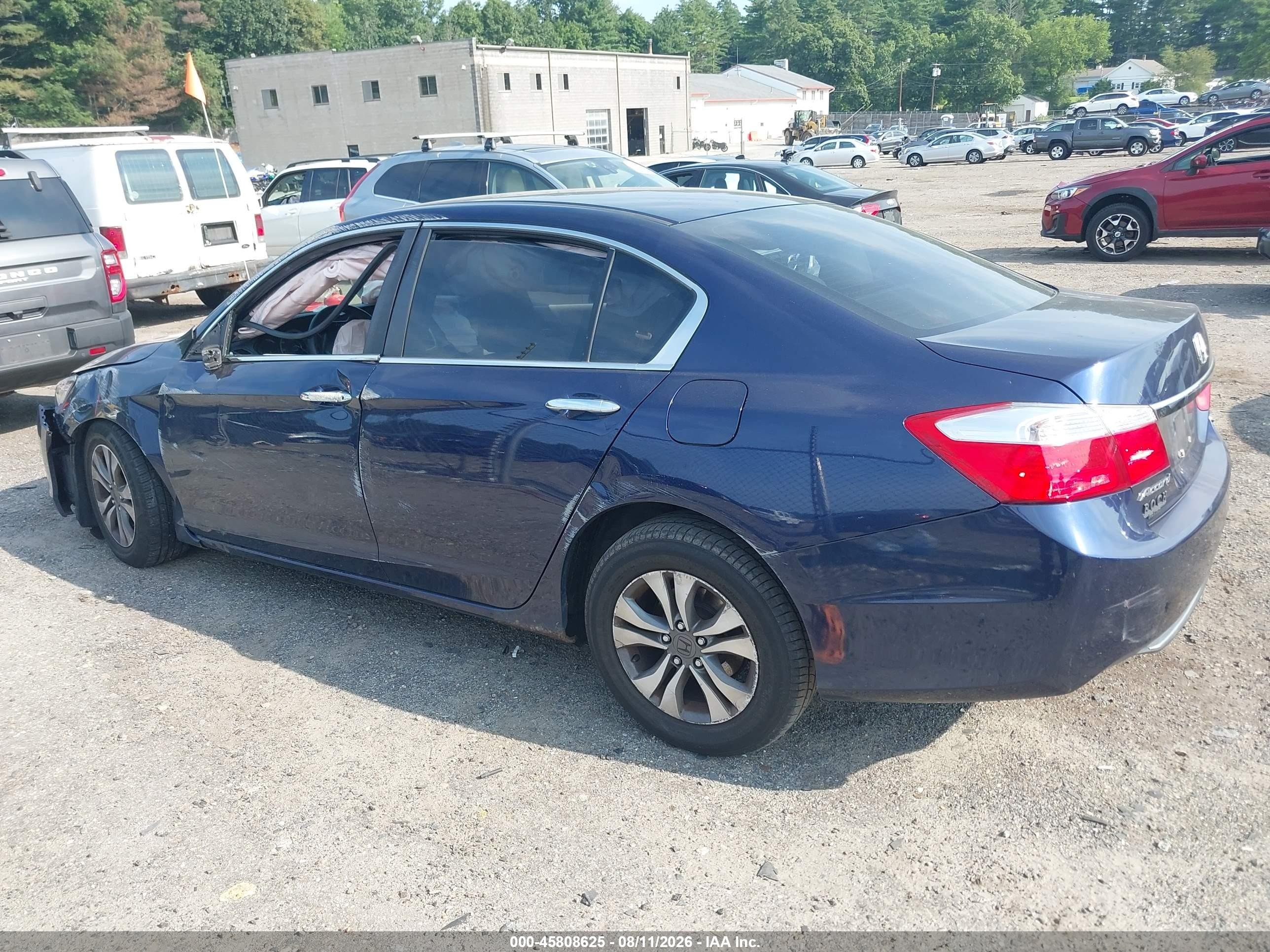 2013 Honda Accord Lx Blue vin: 1HGCR2F35DA192078