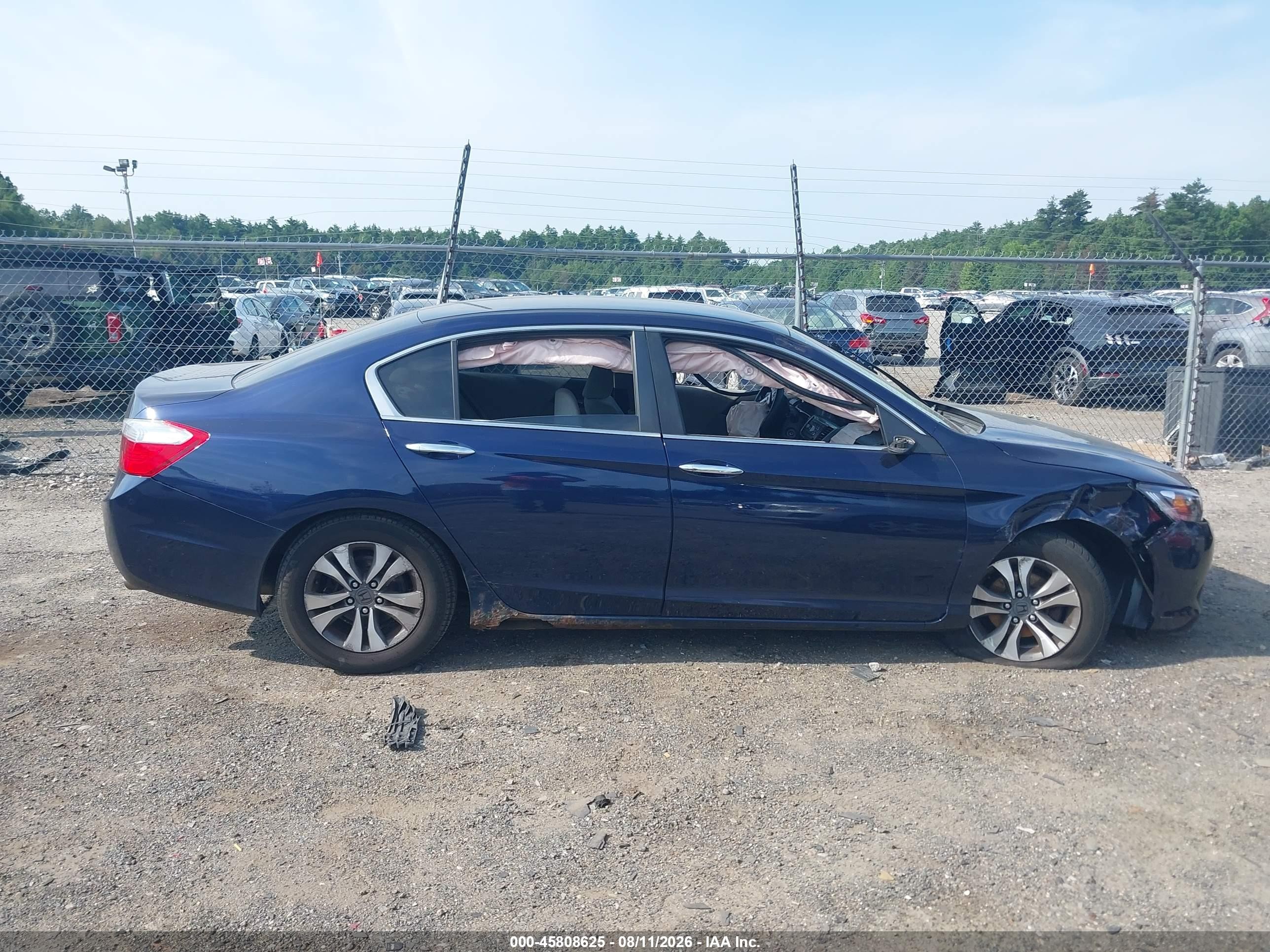 2013 Honda Accord Lx Blue vin: 1HGCR2F35DA192078