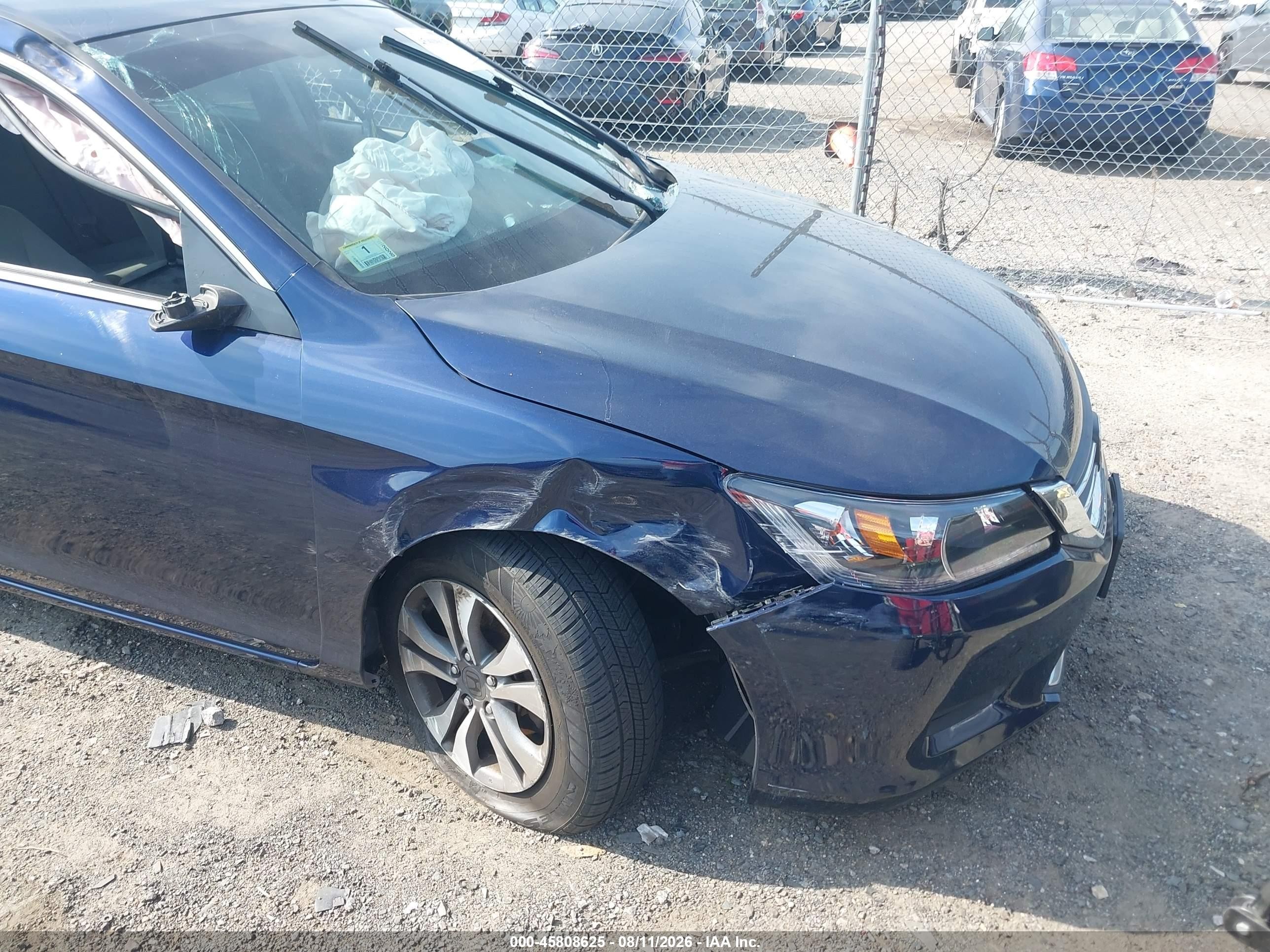 2013 Honda Accord Lx Blue vin: 1HGCR2F35DA192078