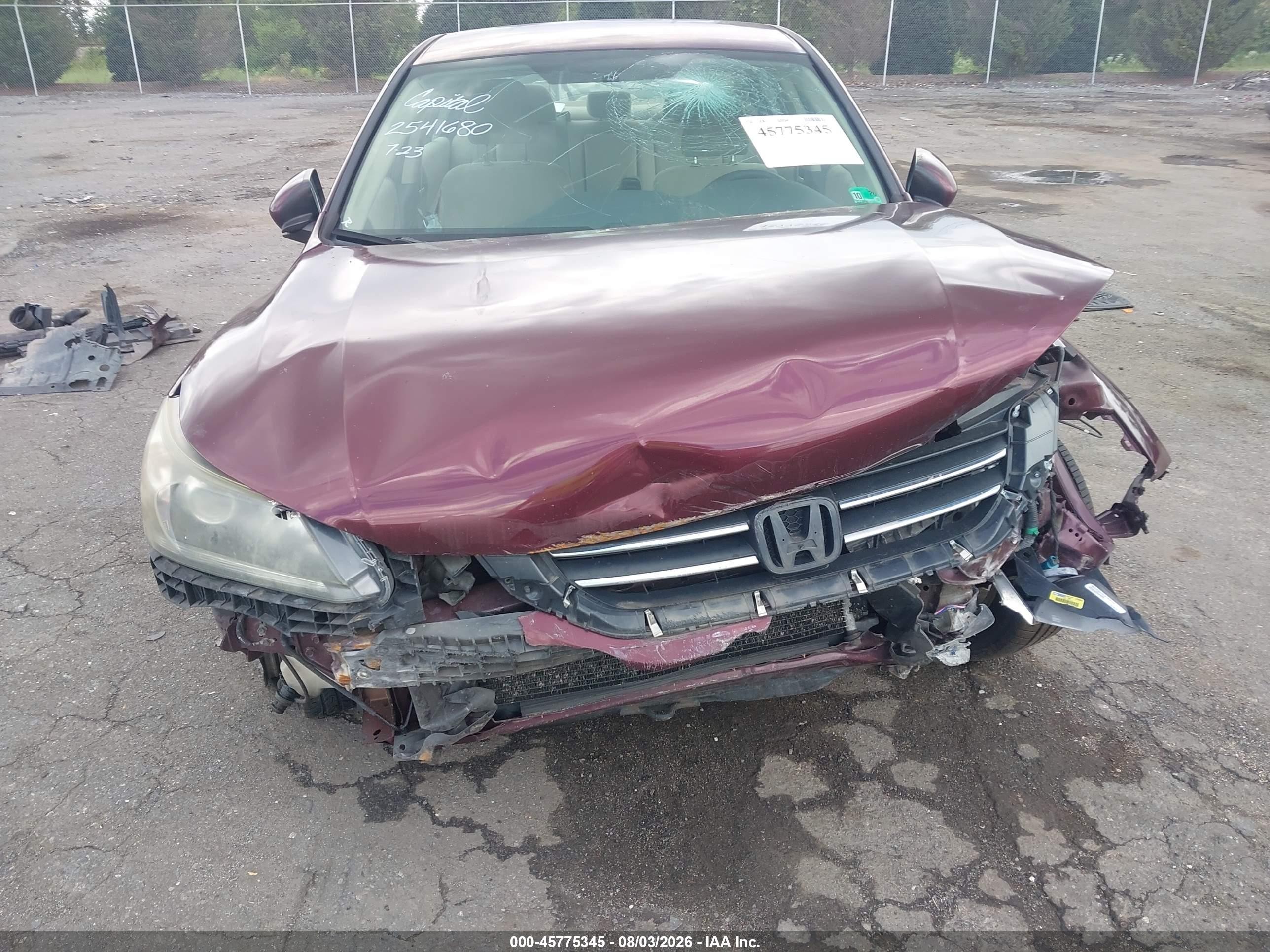 2013 Honda Accord Lx Burgundy vin: 1HGCR2F35DA201264