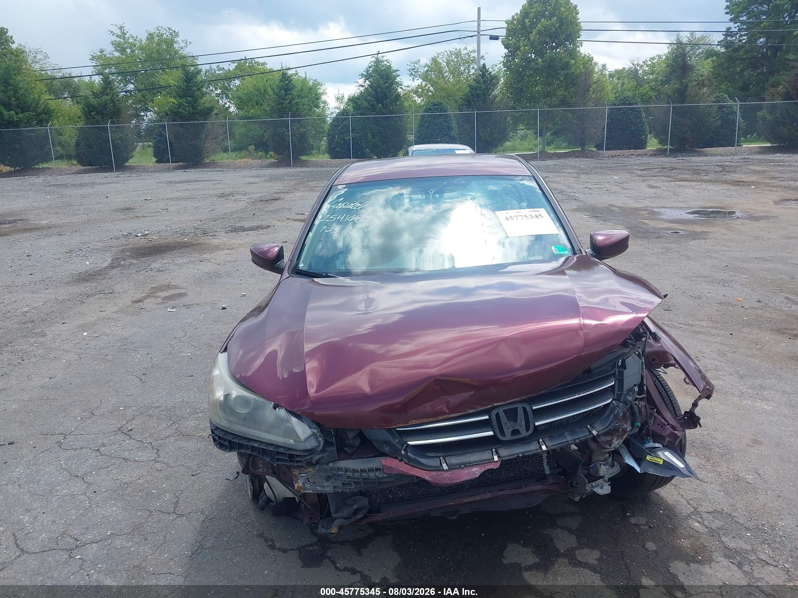 2013 Honda Accord Lx Burgundy vin: 1HGCR2F35DA201264