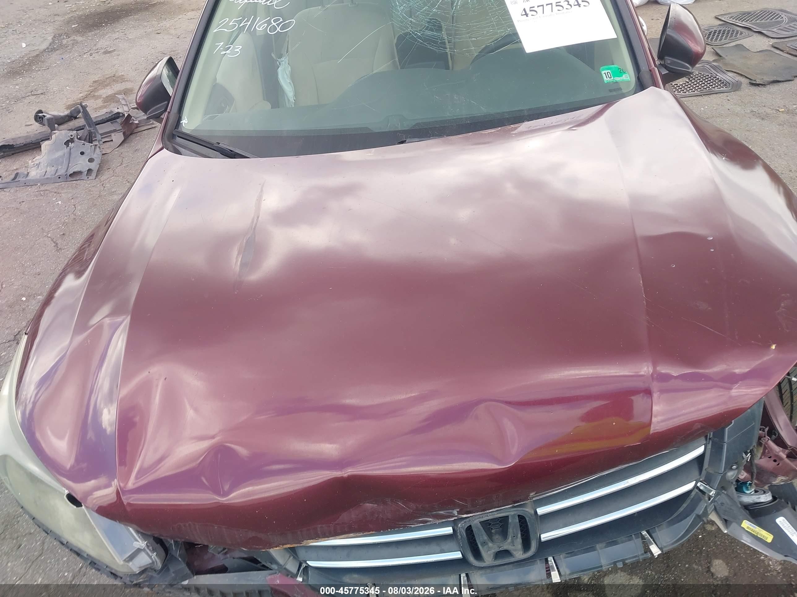 2013 Honda Accord Lx Burgundy vin: 1HGCR2F35DA201264