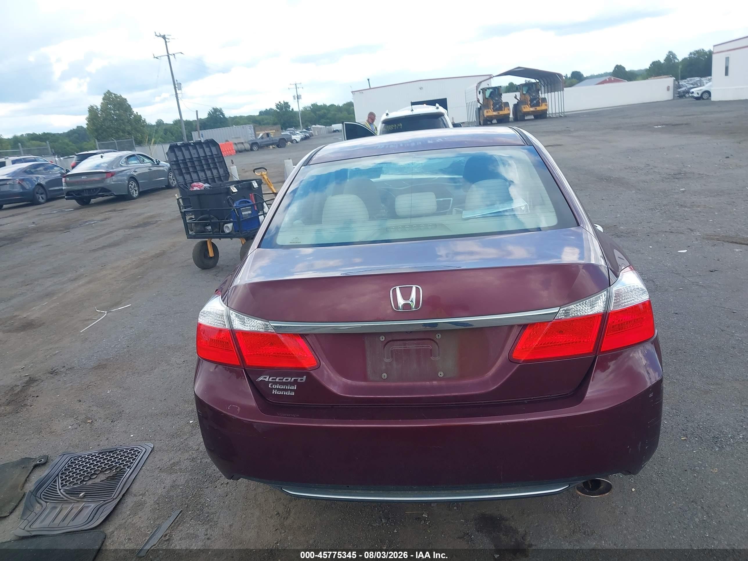 2013 Honda Accord Lx Burgundy vin: 1HGCR2F35DA201264