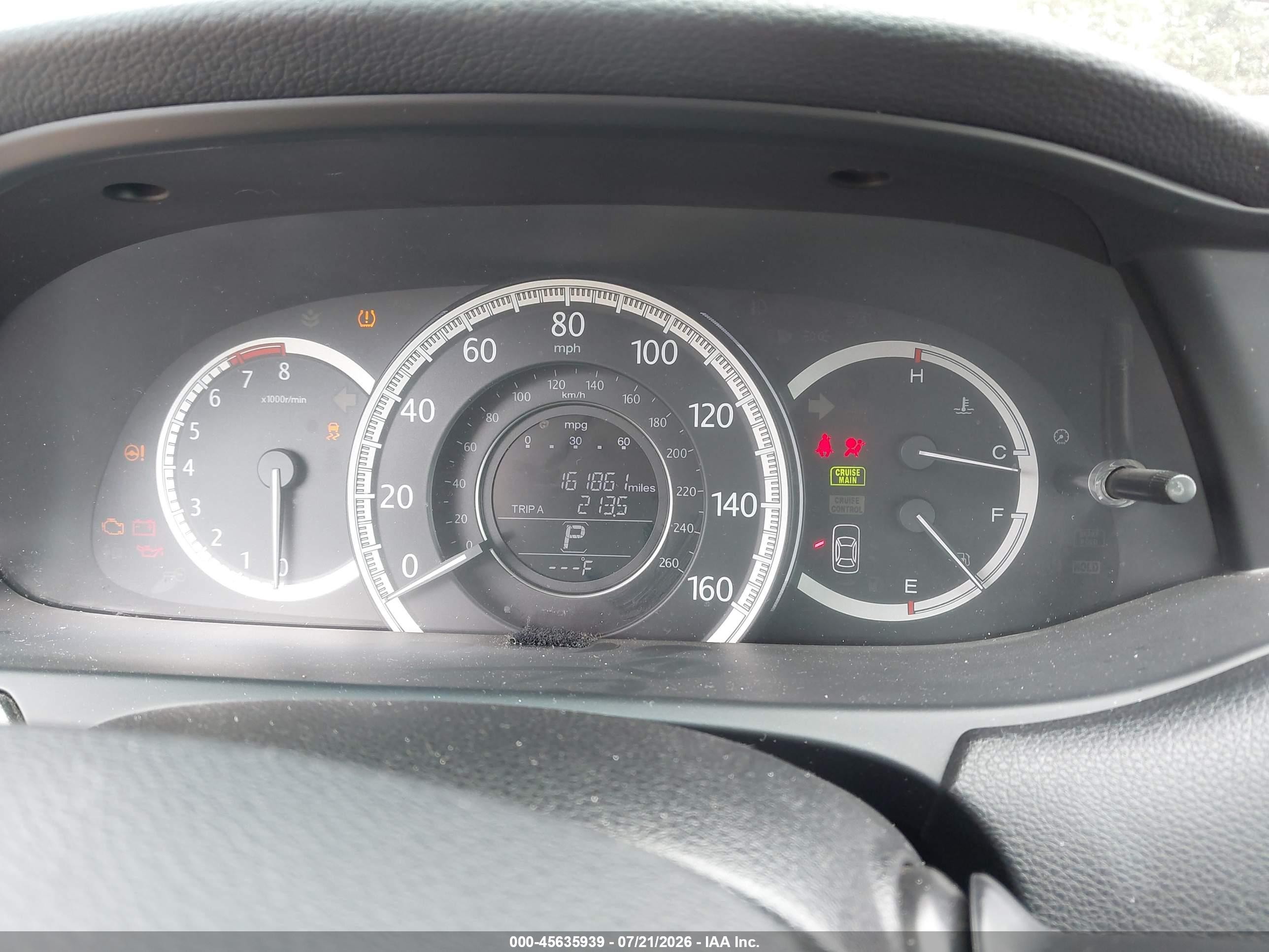 2013 Honda Accord Lx Серый vin: 1HGCR2F35DA208697