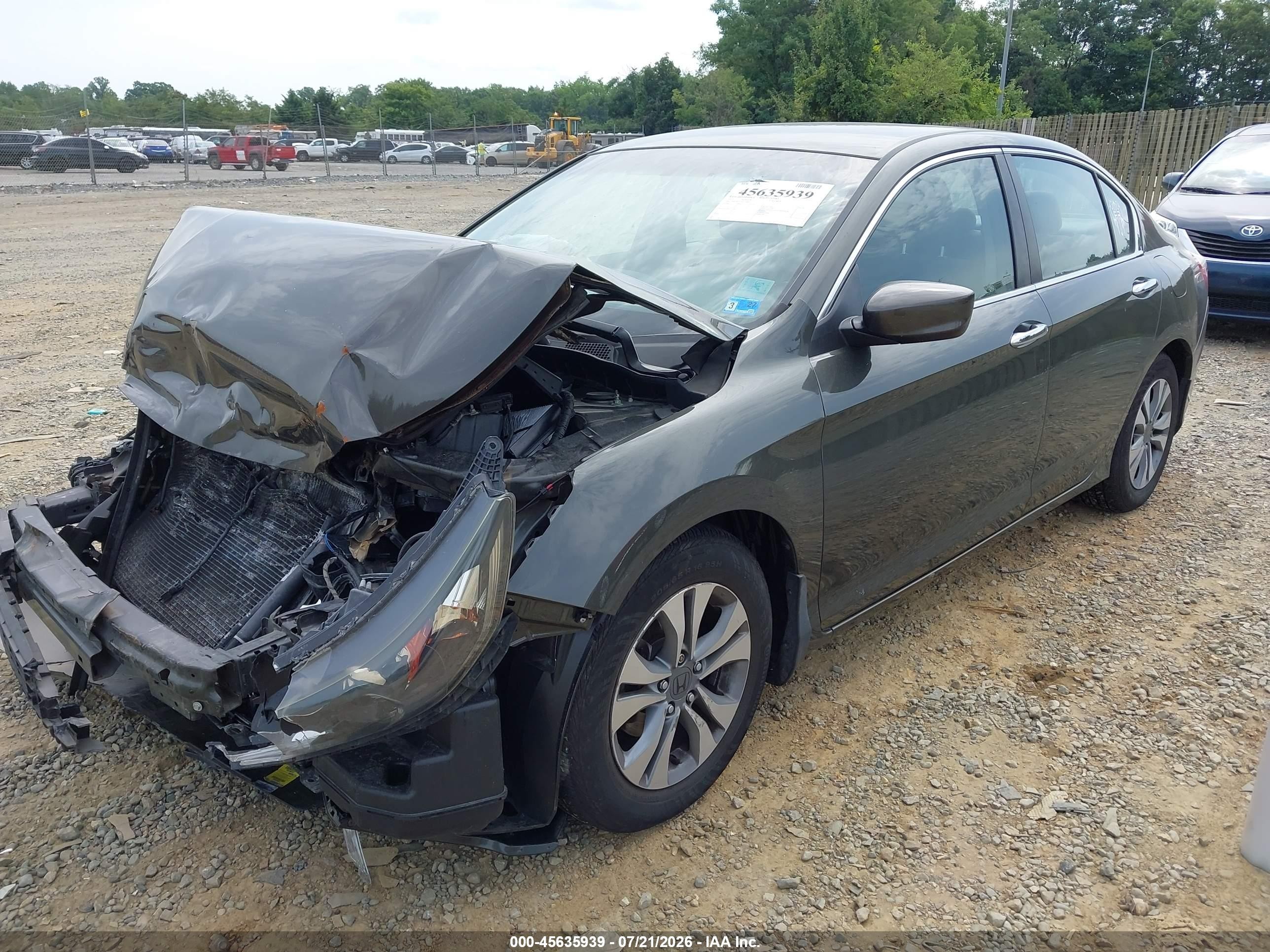 2013 Honda Accord Lx Серый vin: 1HGCR2F35DA208697