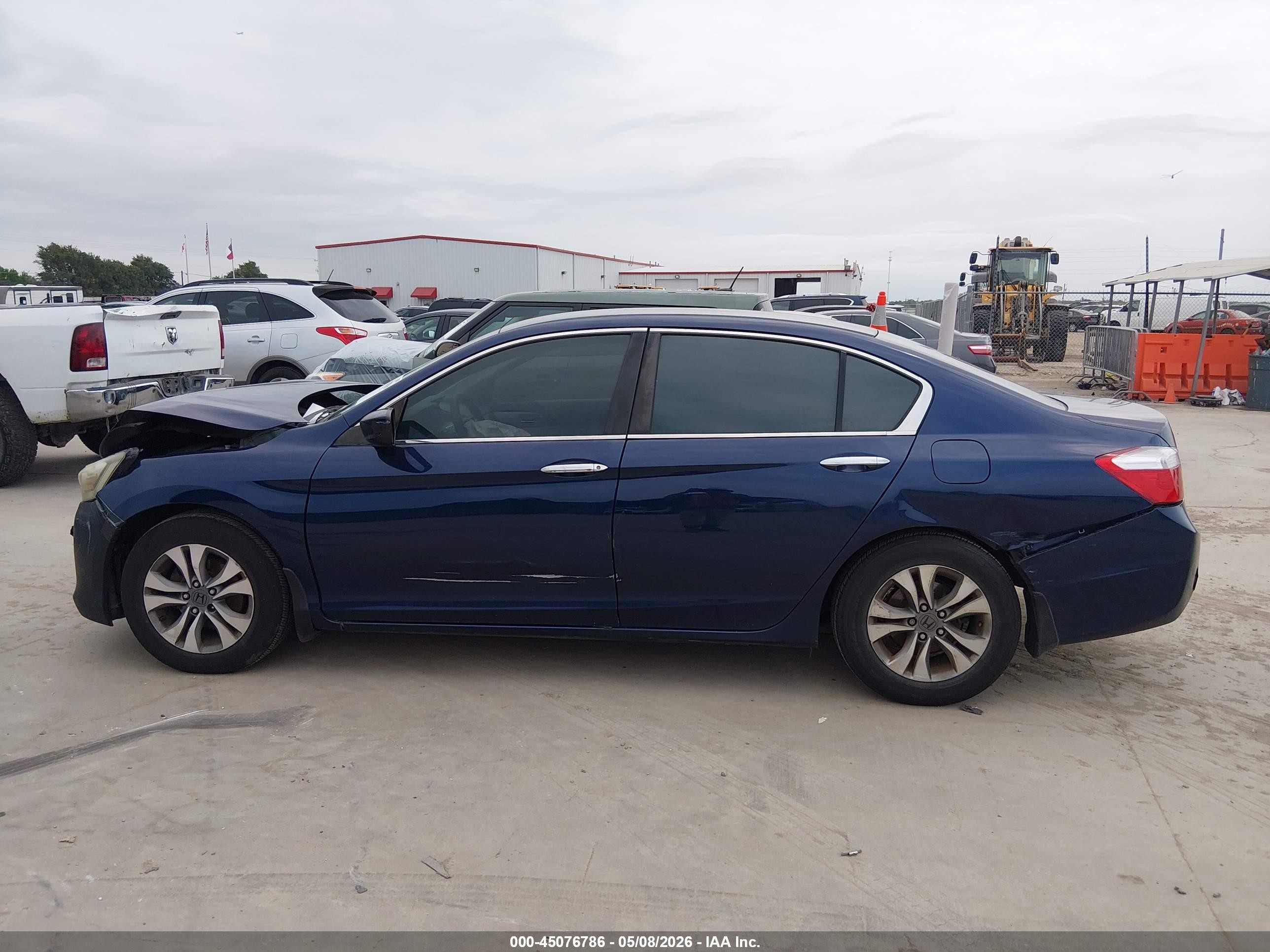 2013 Honda Accord Lx Blue vin: 1HGCR2F35DA223474