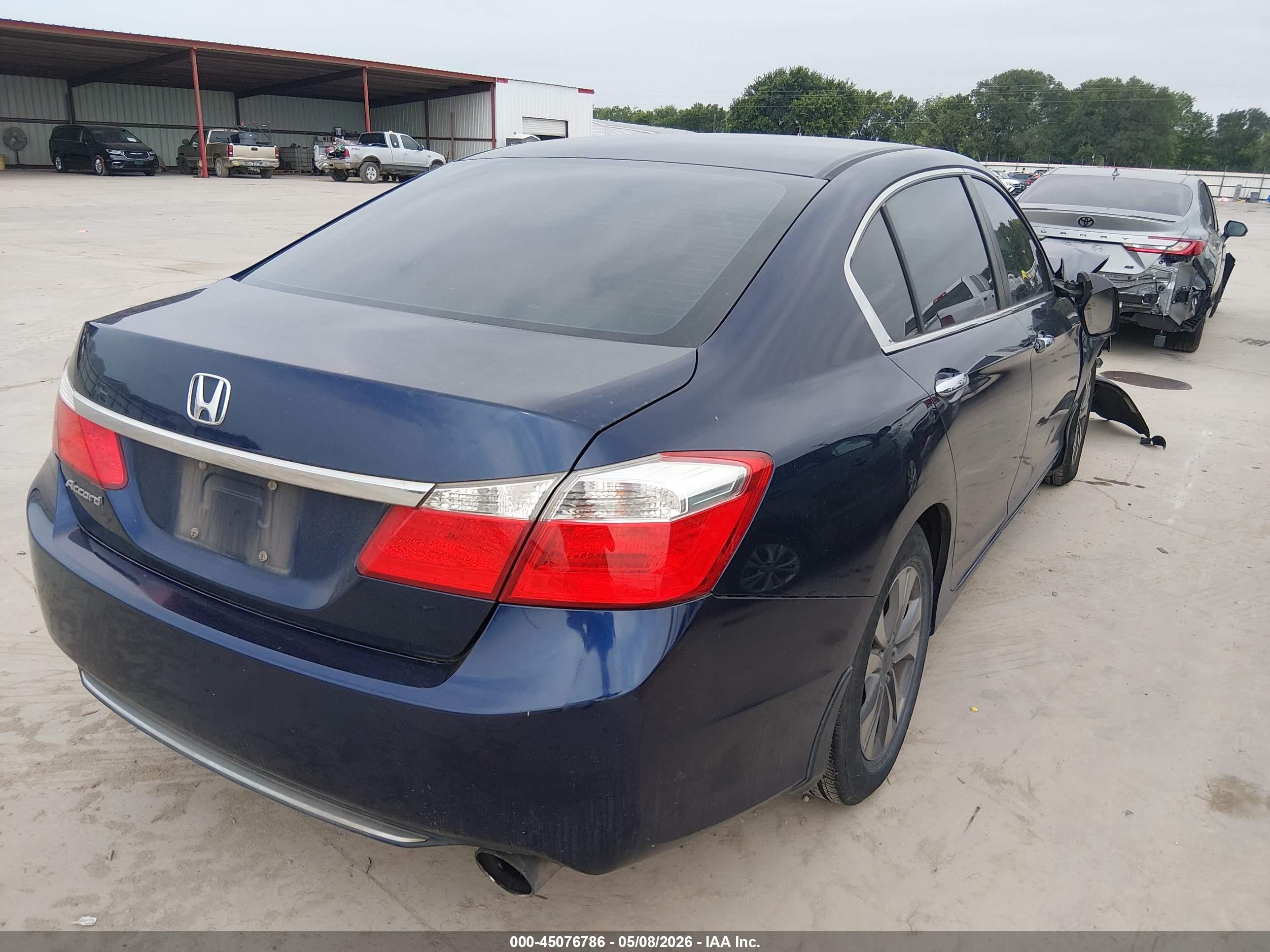 2013 Honda Accord Lx Blue vin: 1HGCR2F35DA223474