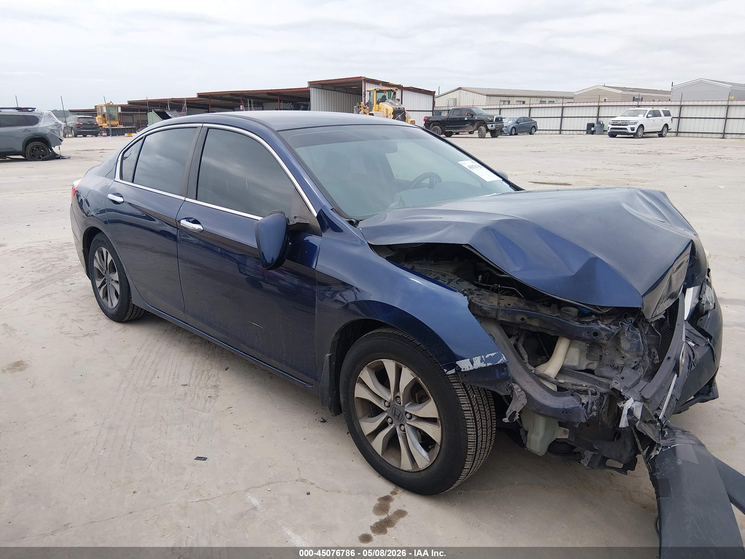 2013 Honda Accord Lx Blue vin: 1HGCR2F35DA223474