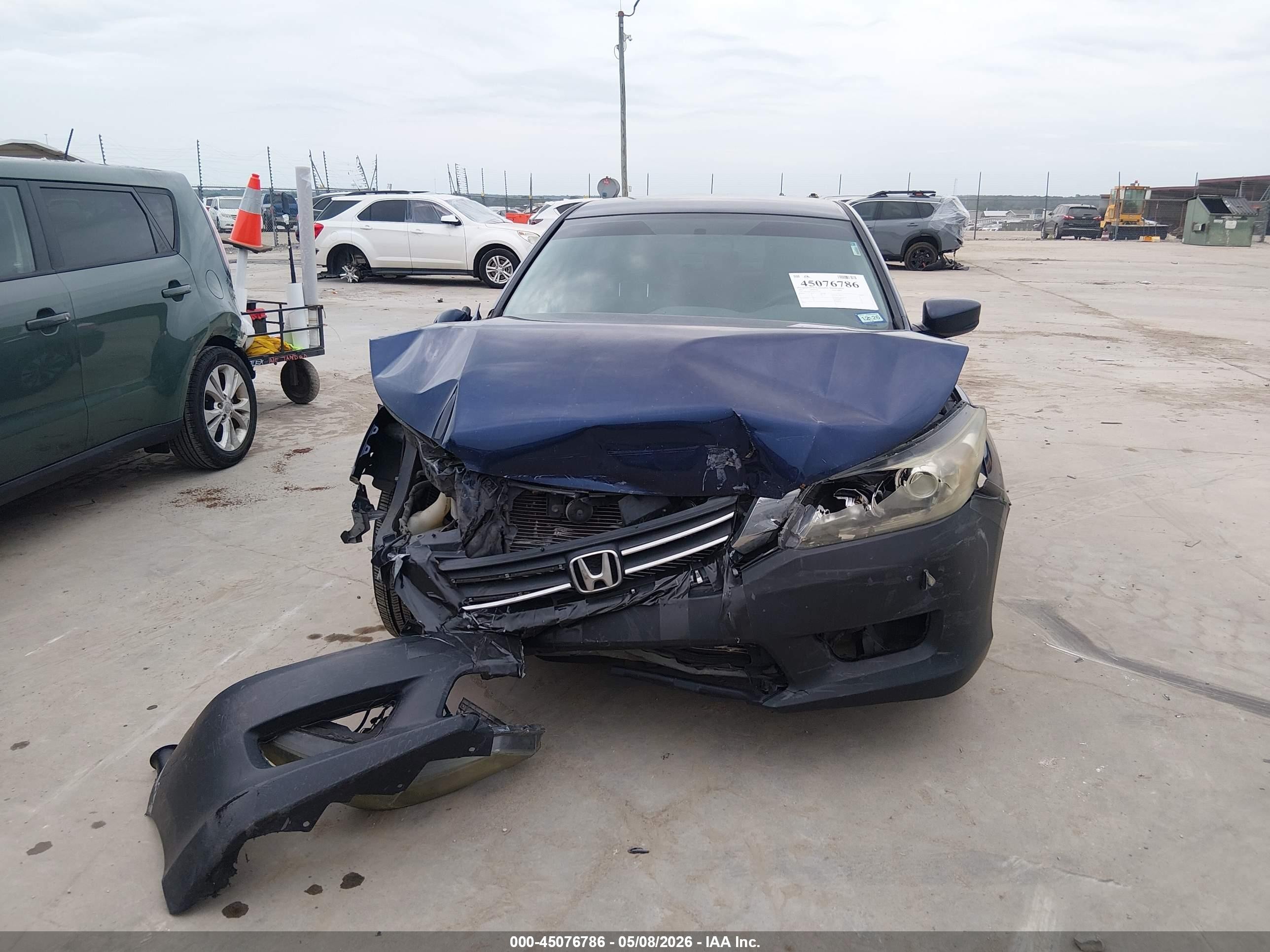 2013 Honda Accord Lx Blue vin: 1HGCR2F35DA223474
