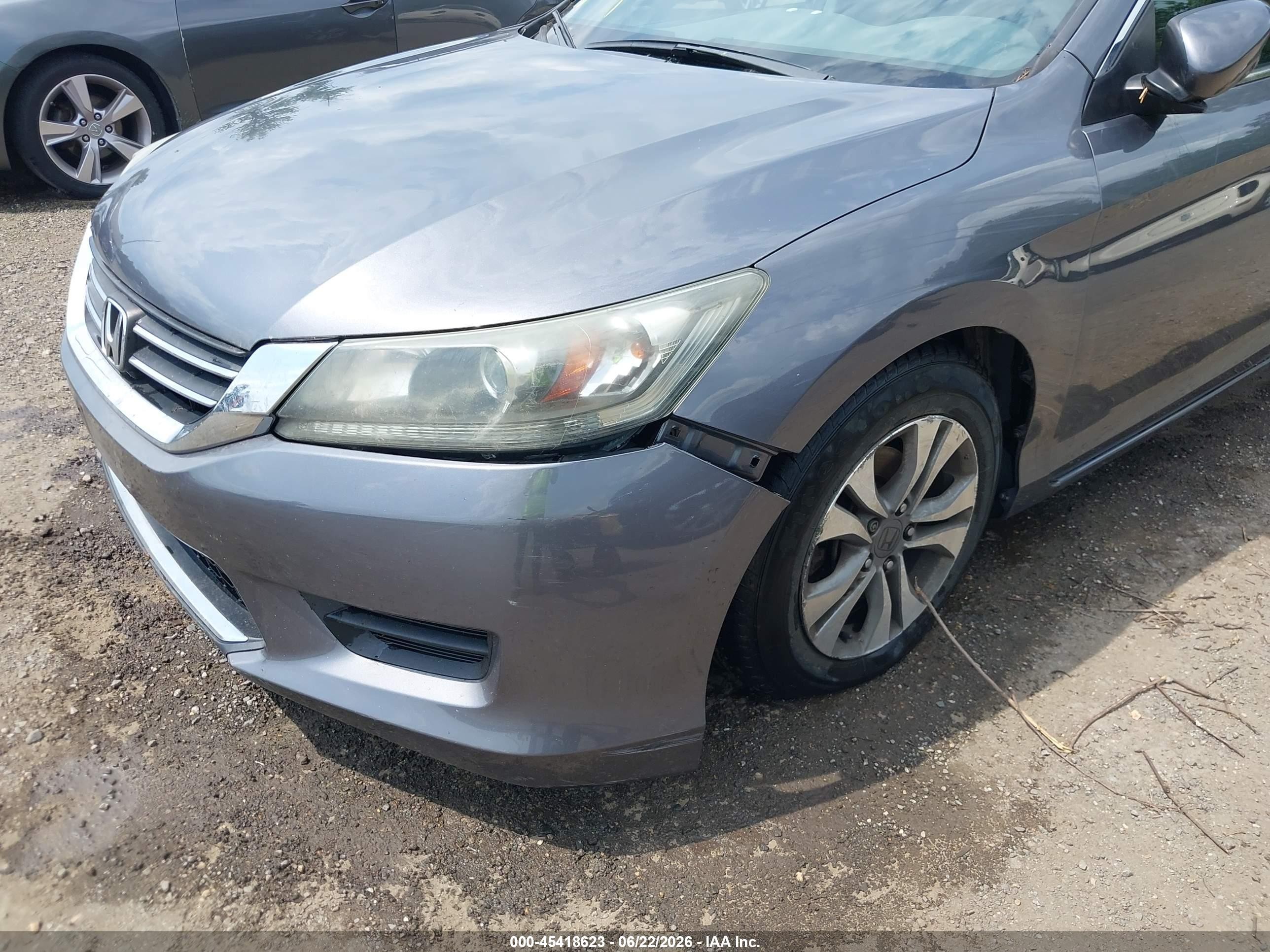 2013 Honda Accord Lx Gray vin: 1HGCR2F35DA230148