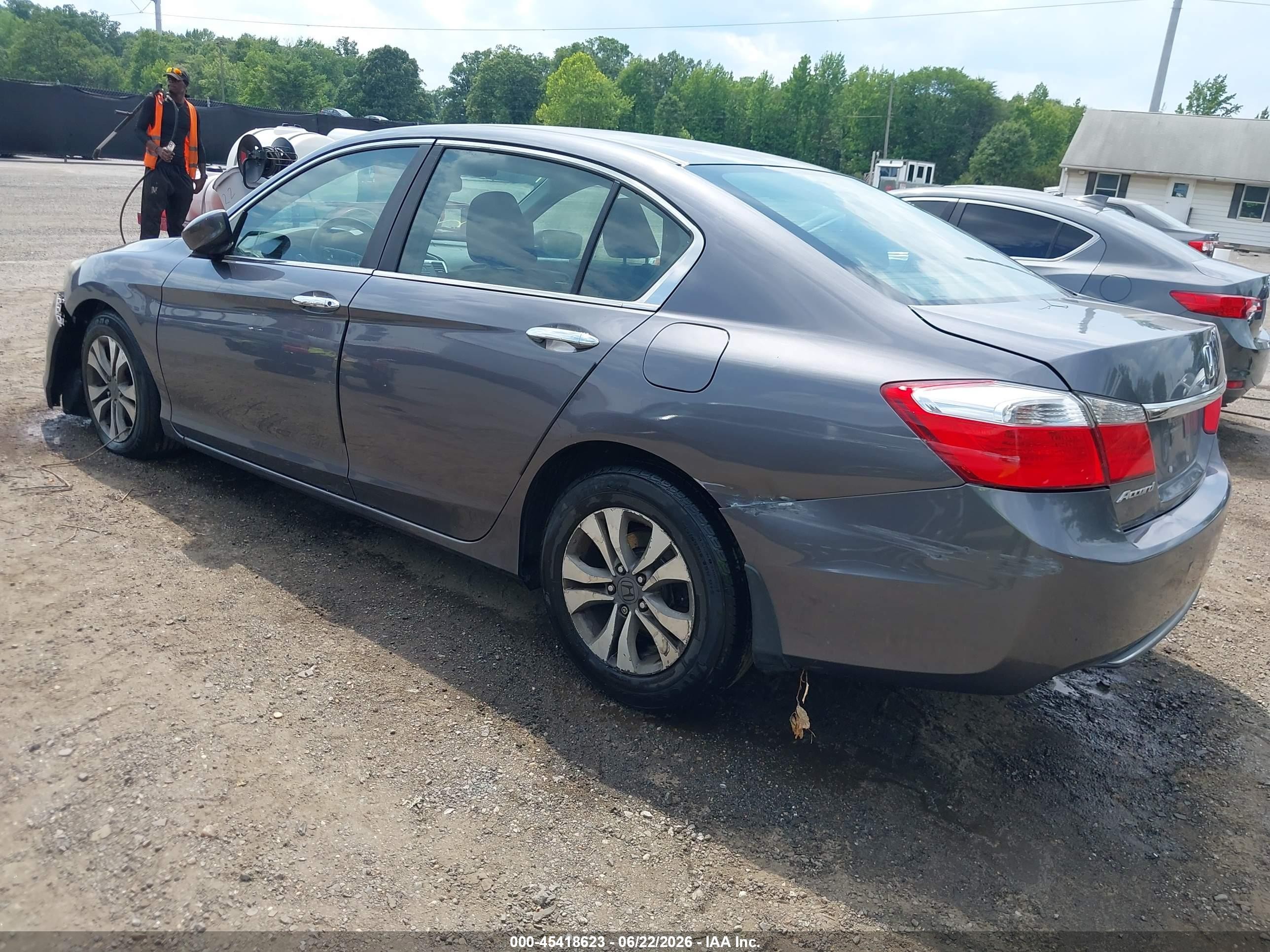 2013 Honda Accord Lx Gray vin: 1HGCR2F35DA230148