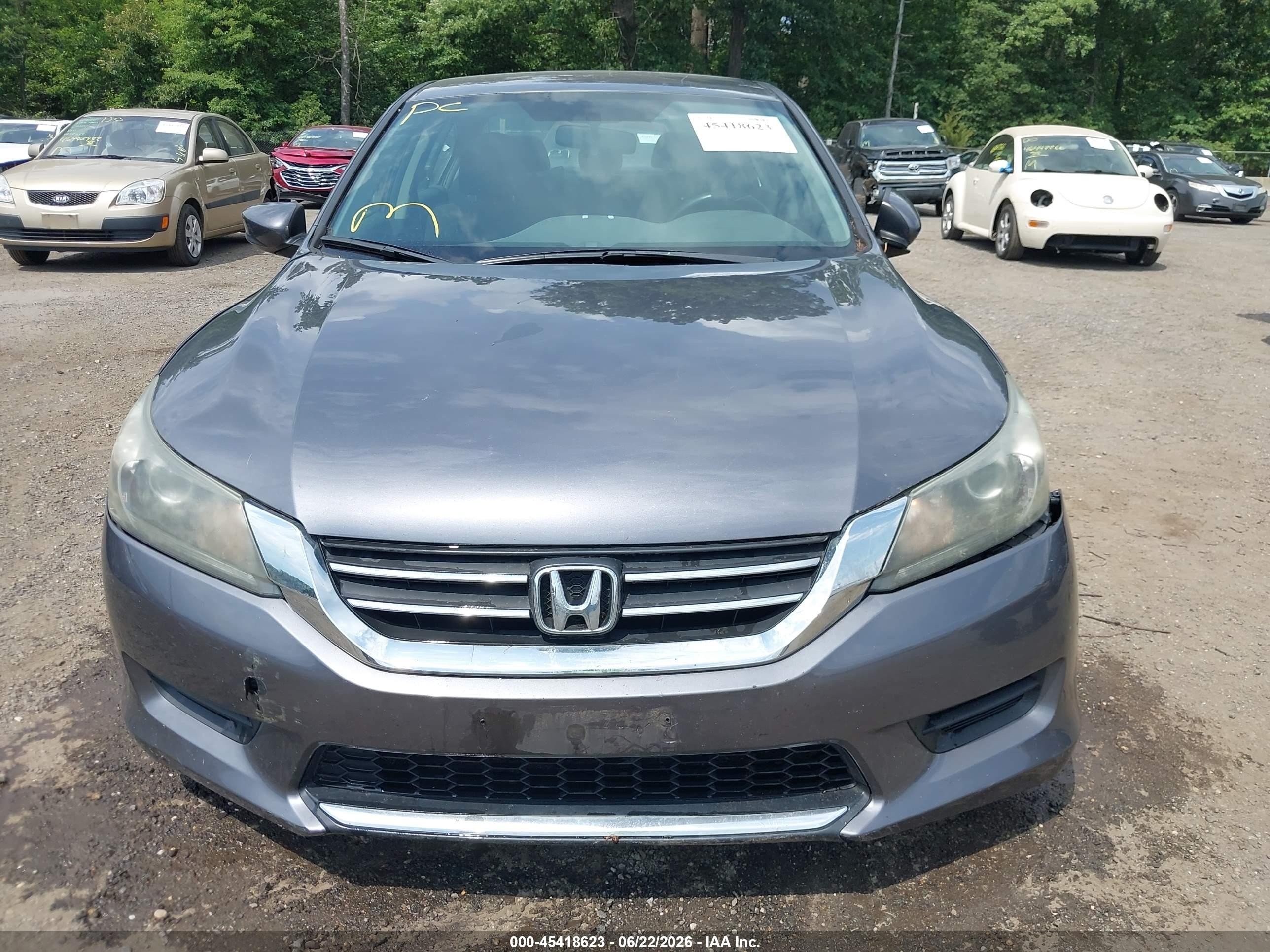2013 Honda Accord Lx Gray vin: 1HGCR2F35DA230148
