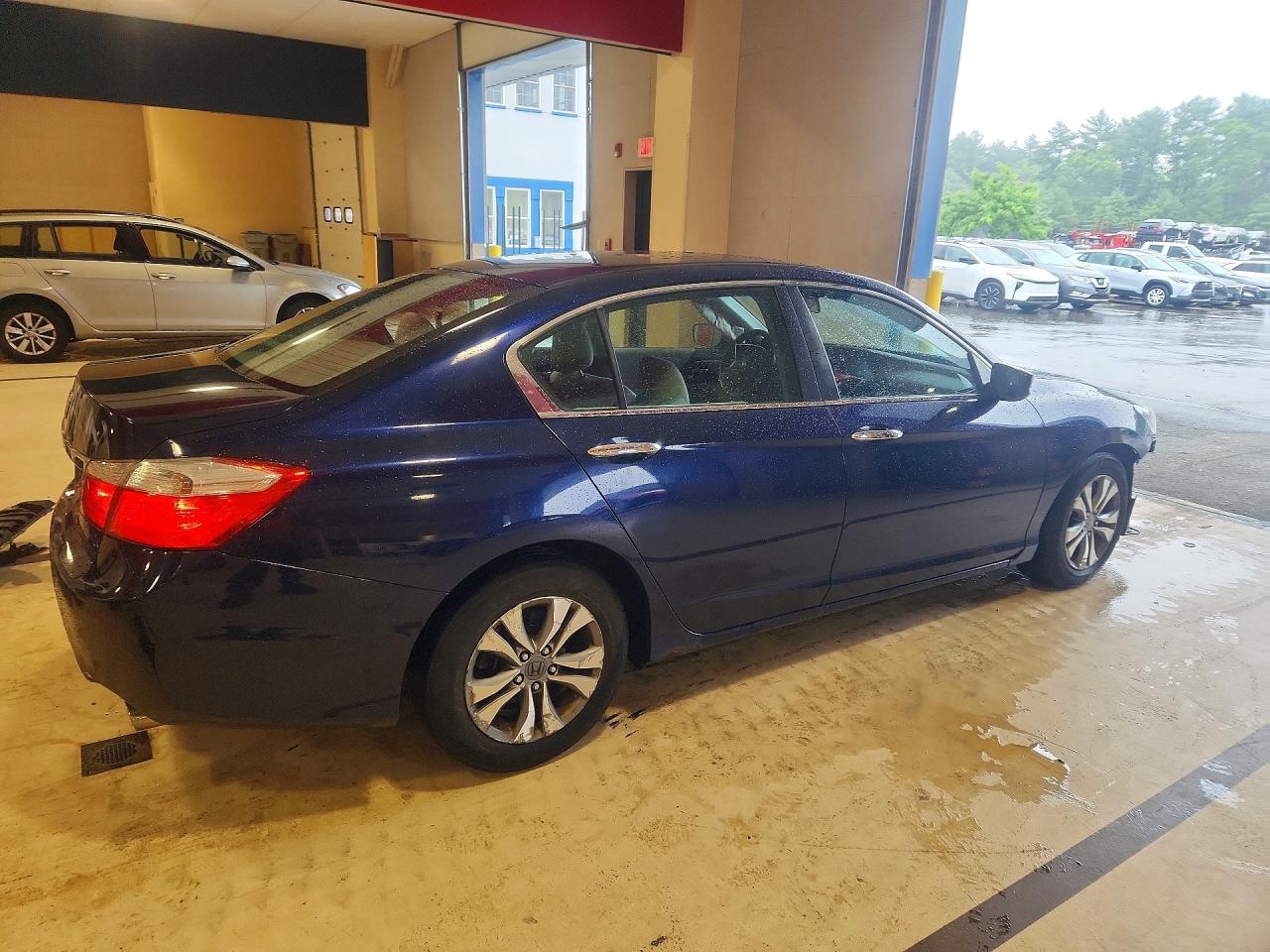2013 Honda Accord Lx Blue vin: 1HGCR2F35DA235737