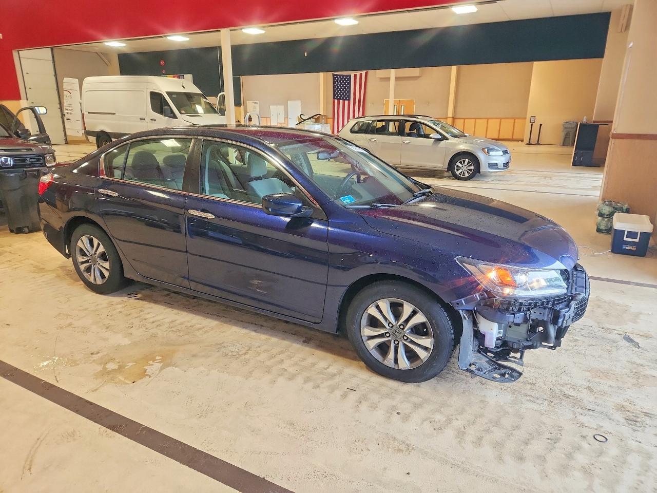 2013 Honda Accord Lx Blue vin: 1HGCR2F35DA235737