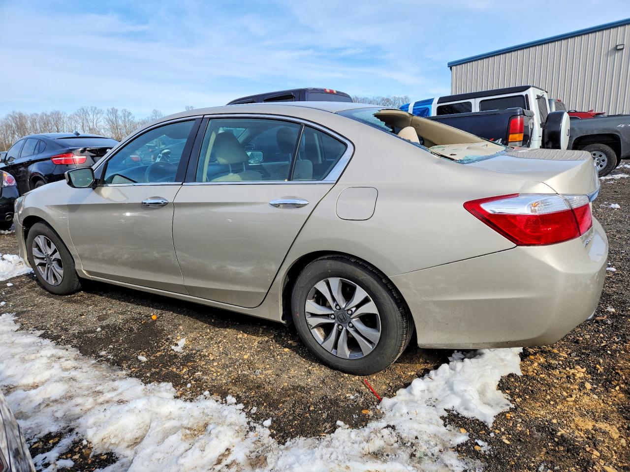 2013 Honda Accord Lx Beige vin: 1HGCR2F35DA238511