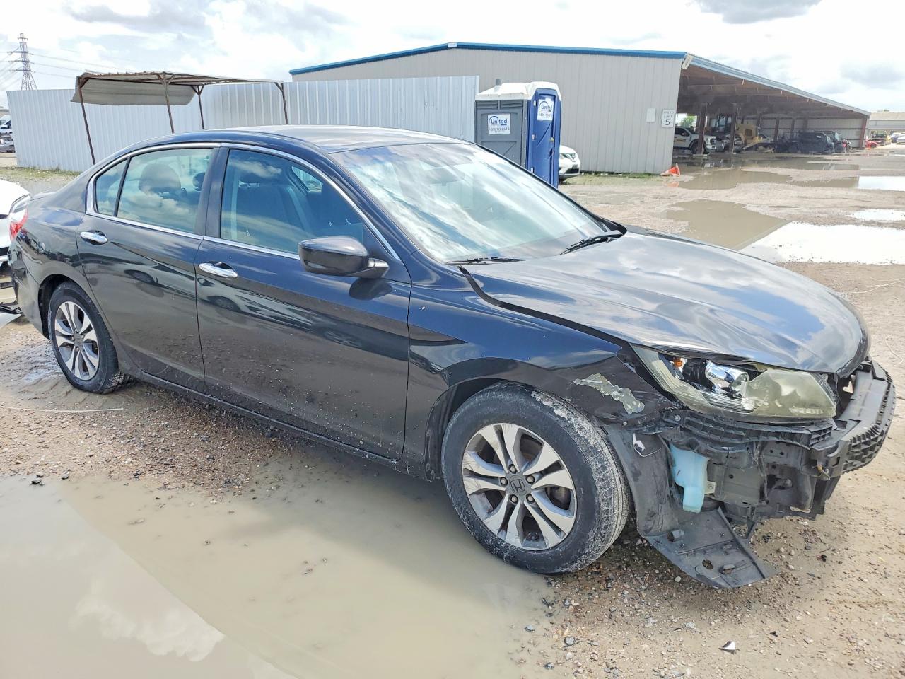 2013 Honda Accord Lx Black vin: 1HGCR2F35DA242574