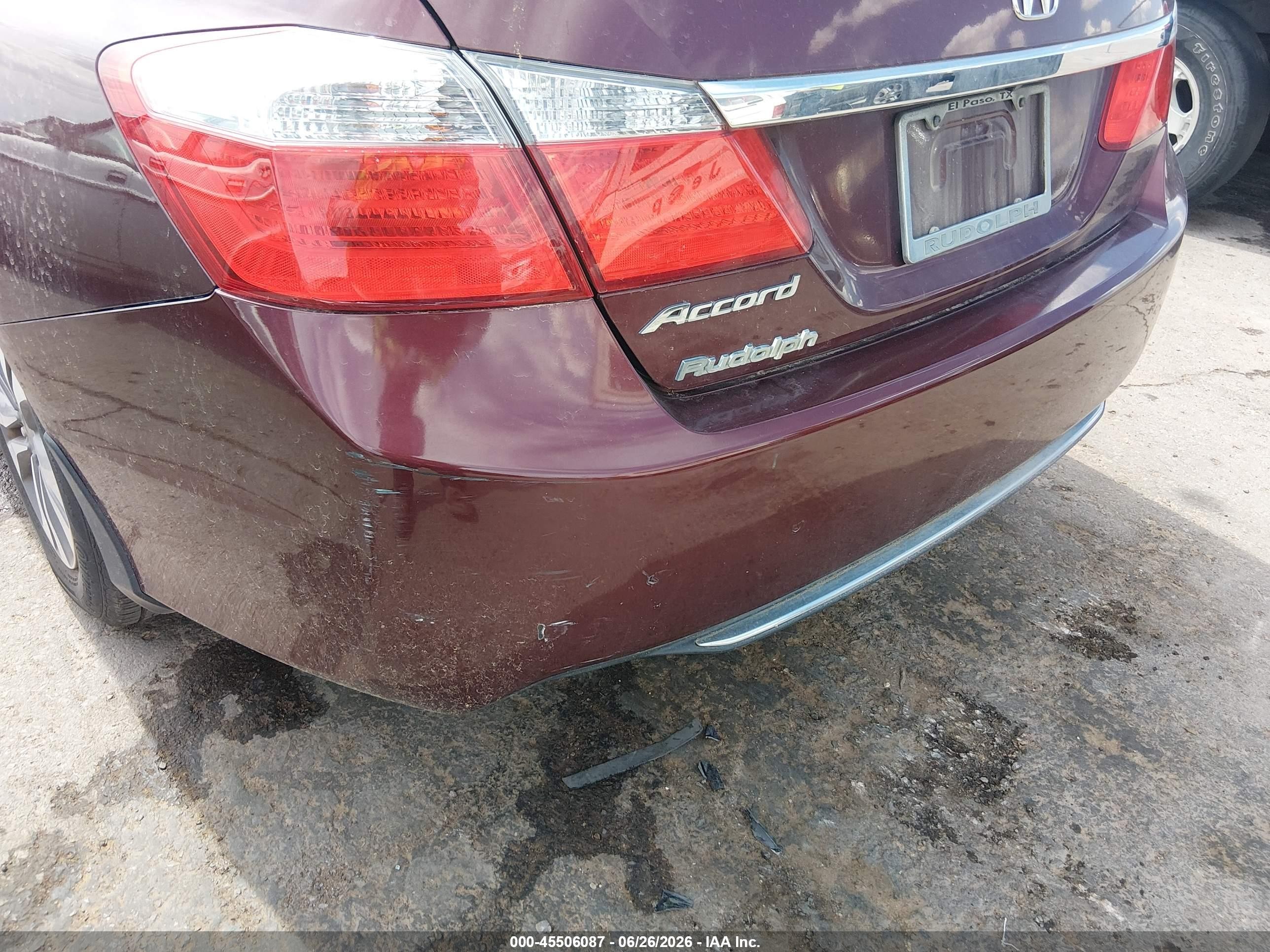 2013 Honda Accord Lx Maroon vin: 1HGCR2F35DA244096