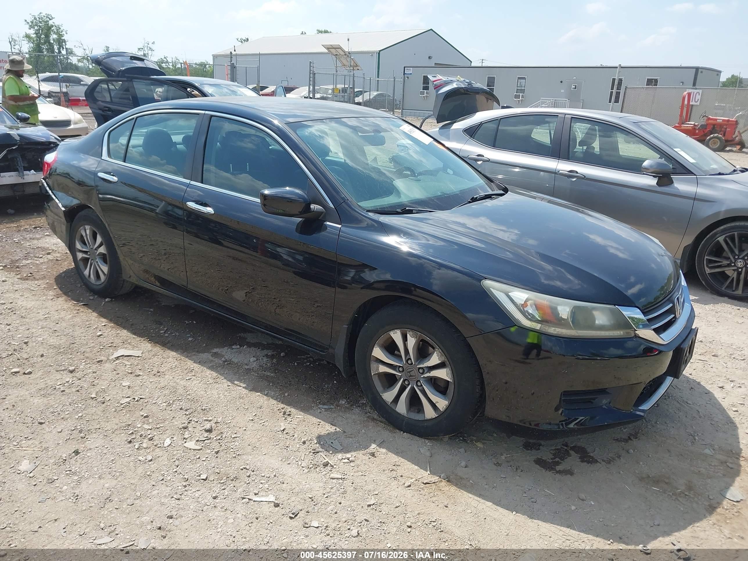 2014 Honda Accord Lx Black vin: 1HGCR2F35EA011059