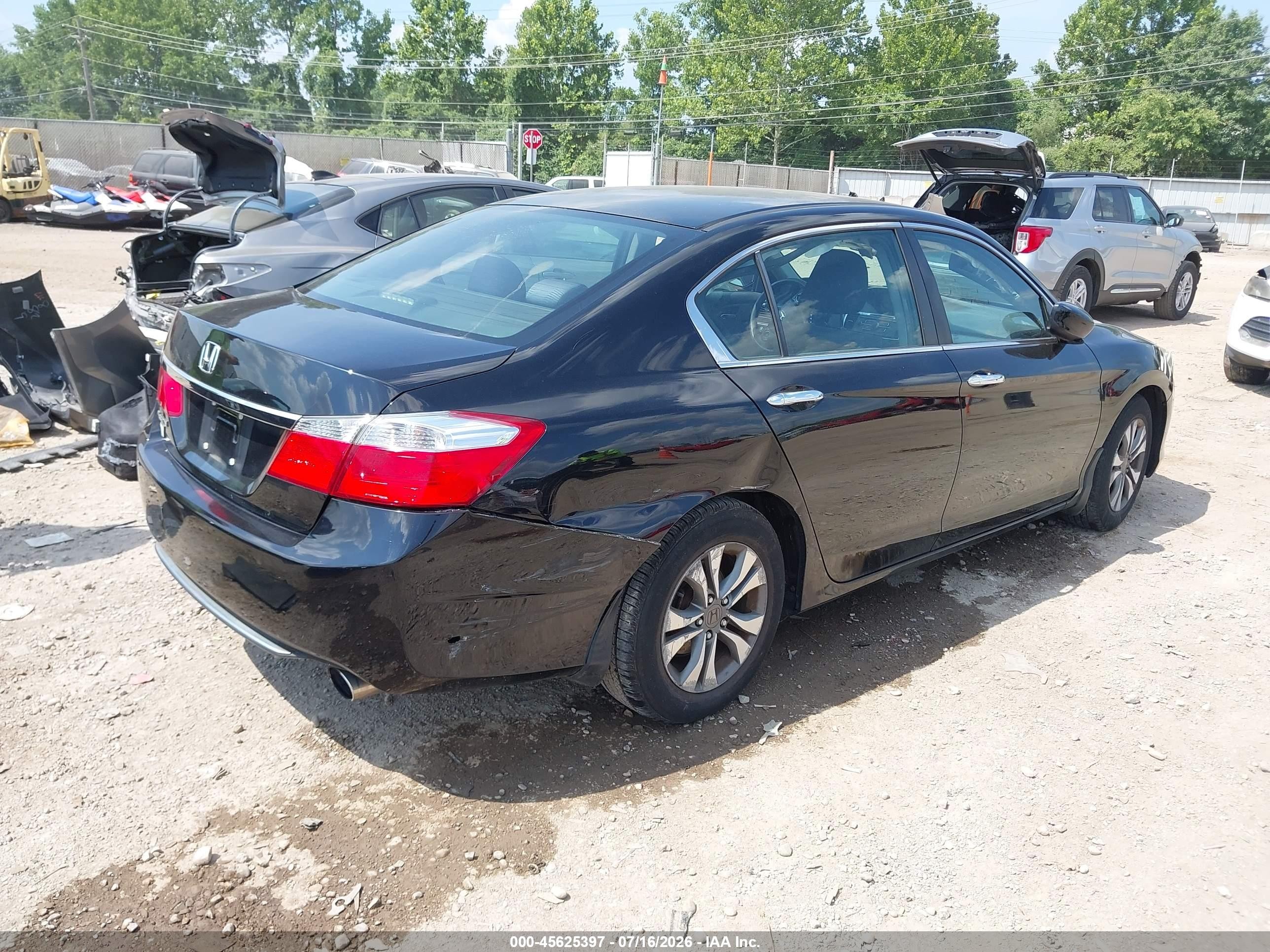 2014 Honda Accord Lx Black vin: 1HGCR2F35EA011059
