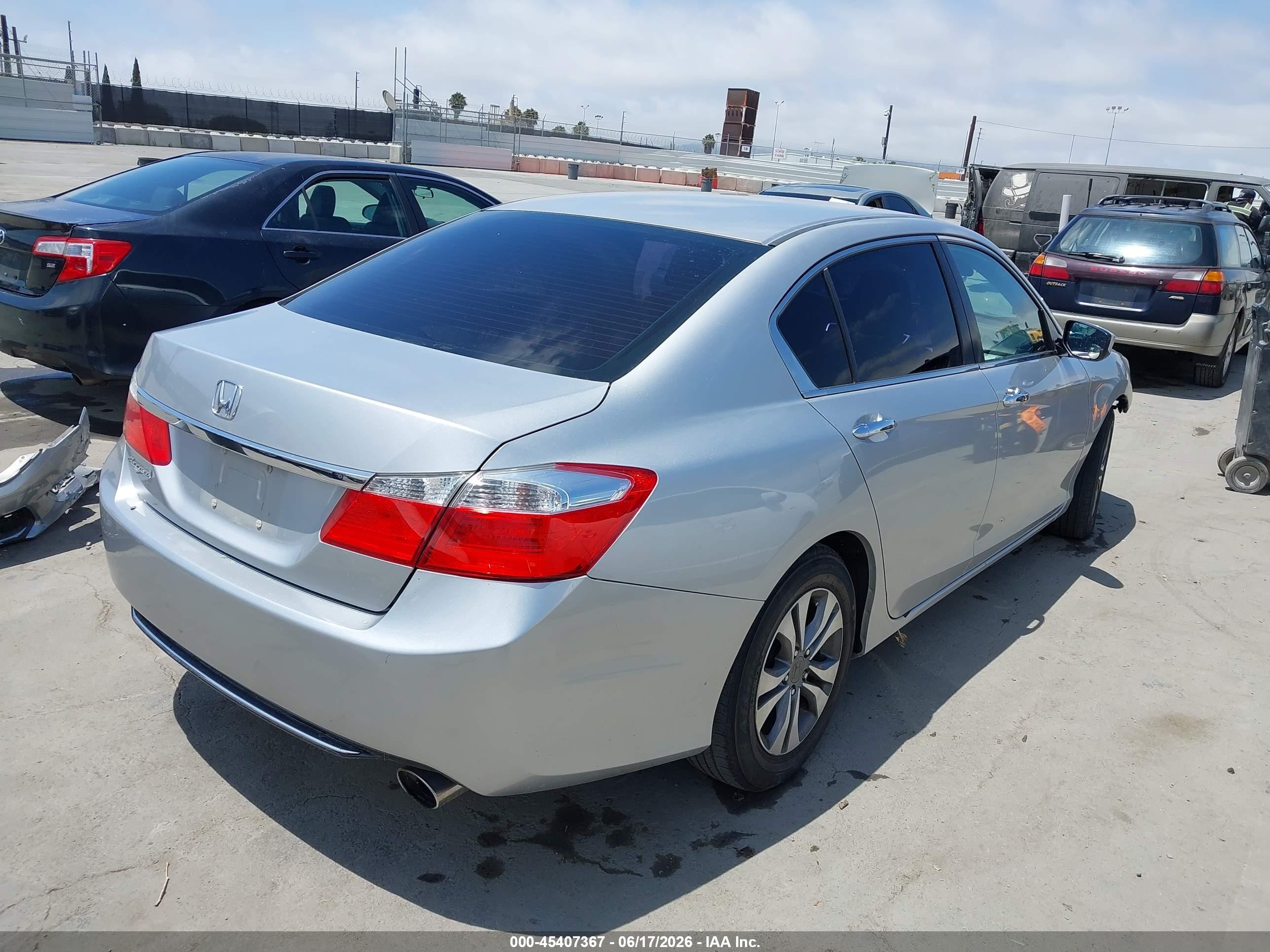 2014 Honda Accord Lx Gray vin: 1HGCR2F35EA022160