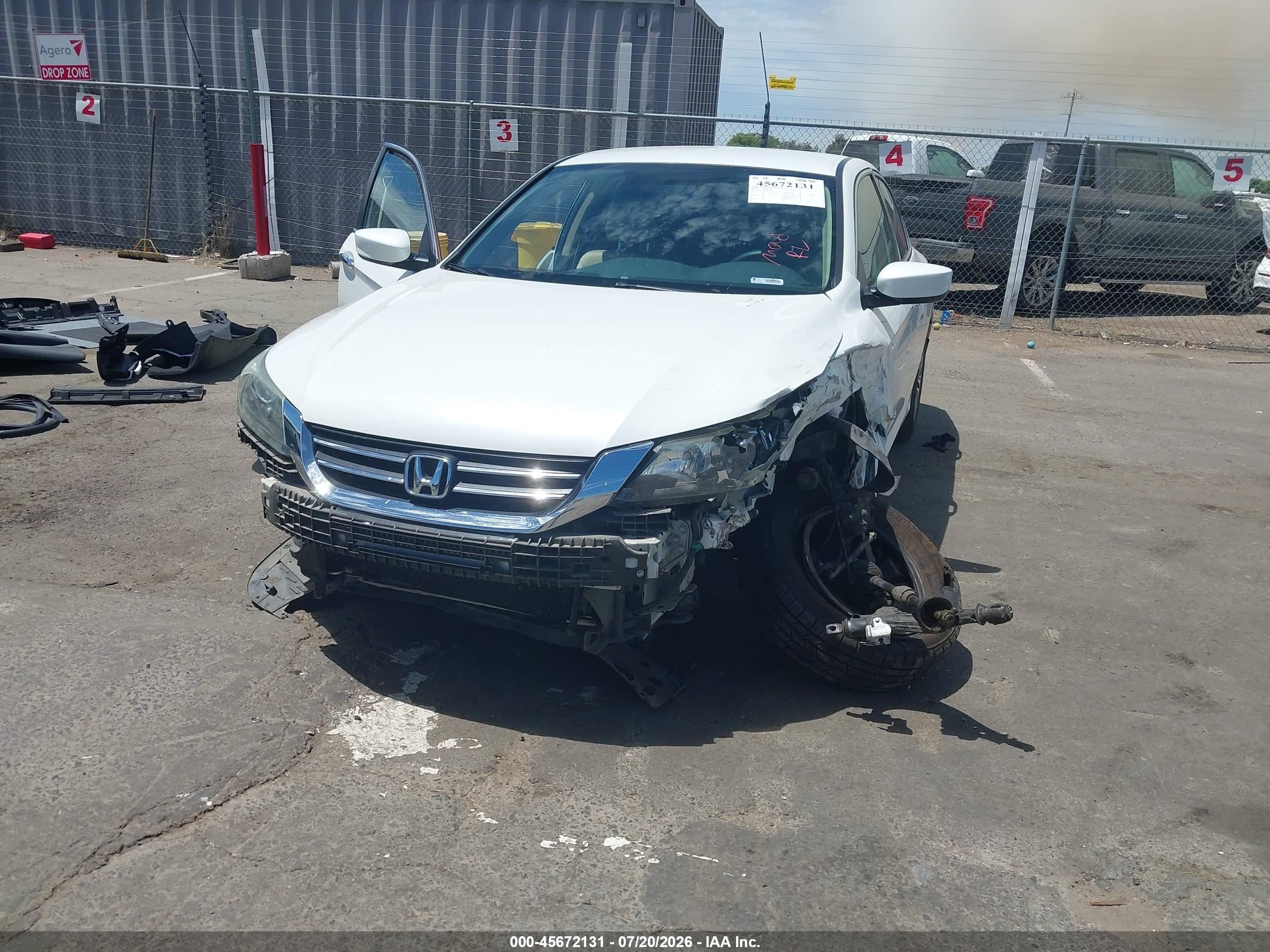 2014 Honda Accord Lx White vin: 1HGCR2F35EA025964