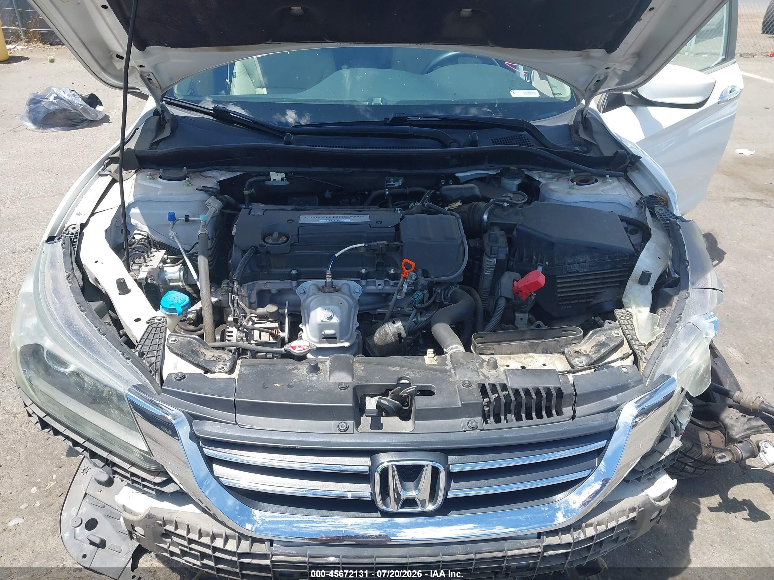 2014 Honda Accord Lx White vin: 1HGCR2F35EA025964