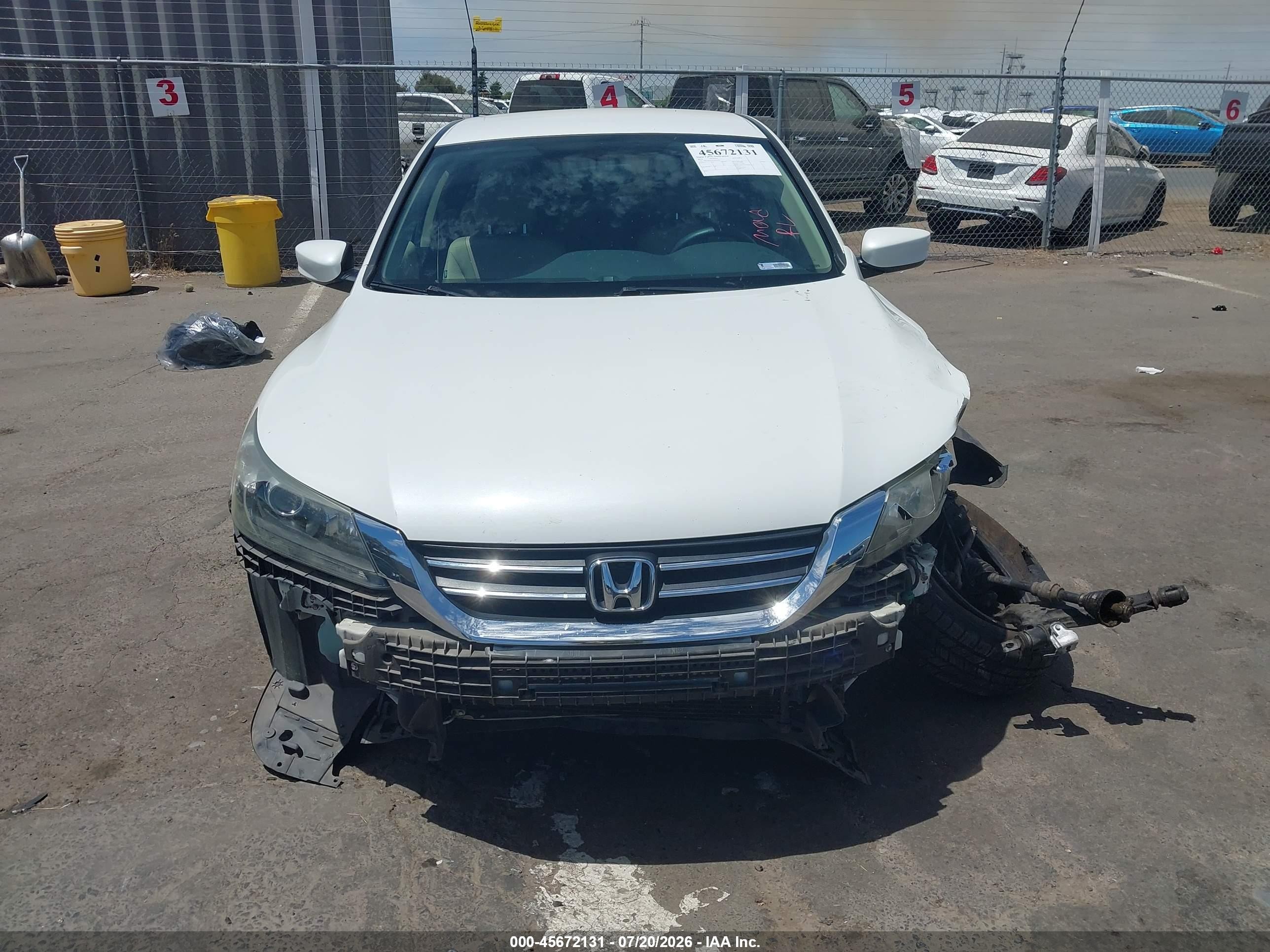 2014 Honda Accord Lx White vin: 1HGCR2F35EA025964