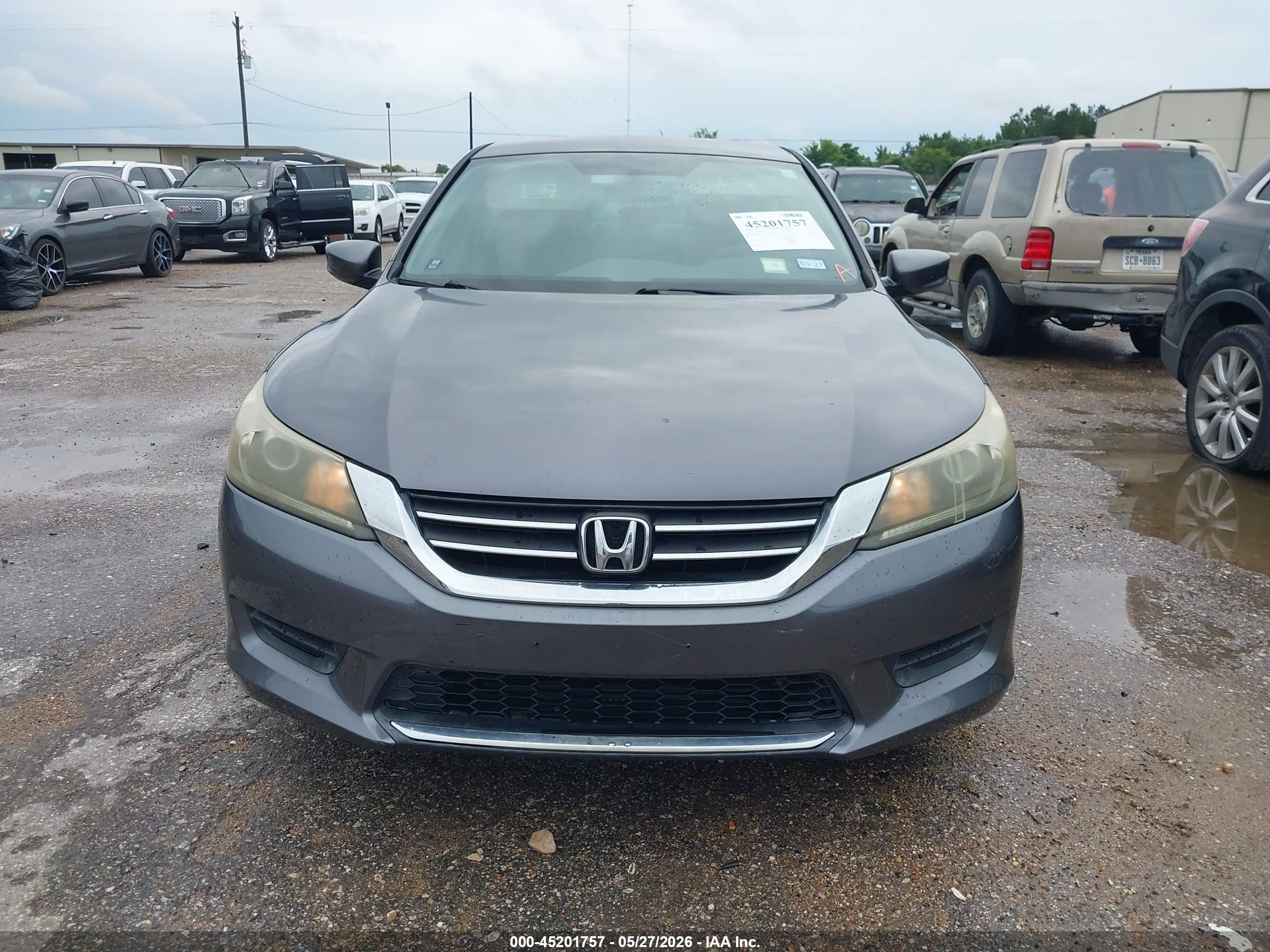 2014 Honda Accord Lx Gray vin: 1HGCR2F35EA054199