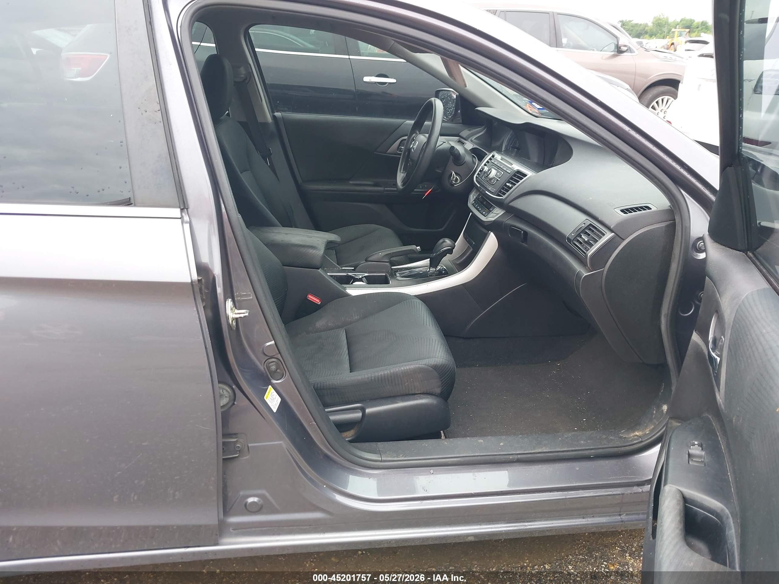 2014 Honda Accord Lx Gray vin: 1HGCR2F35EA054199