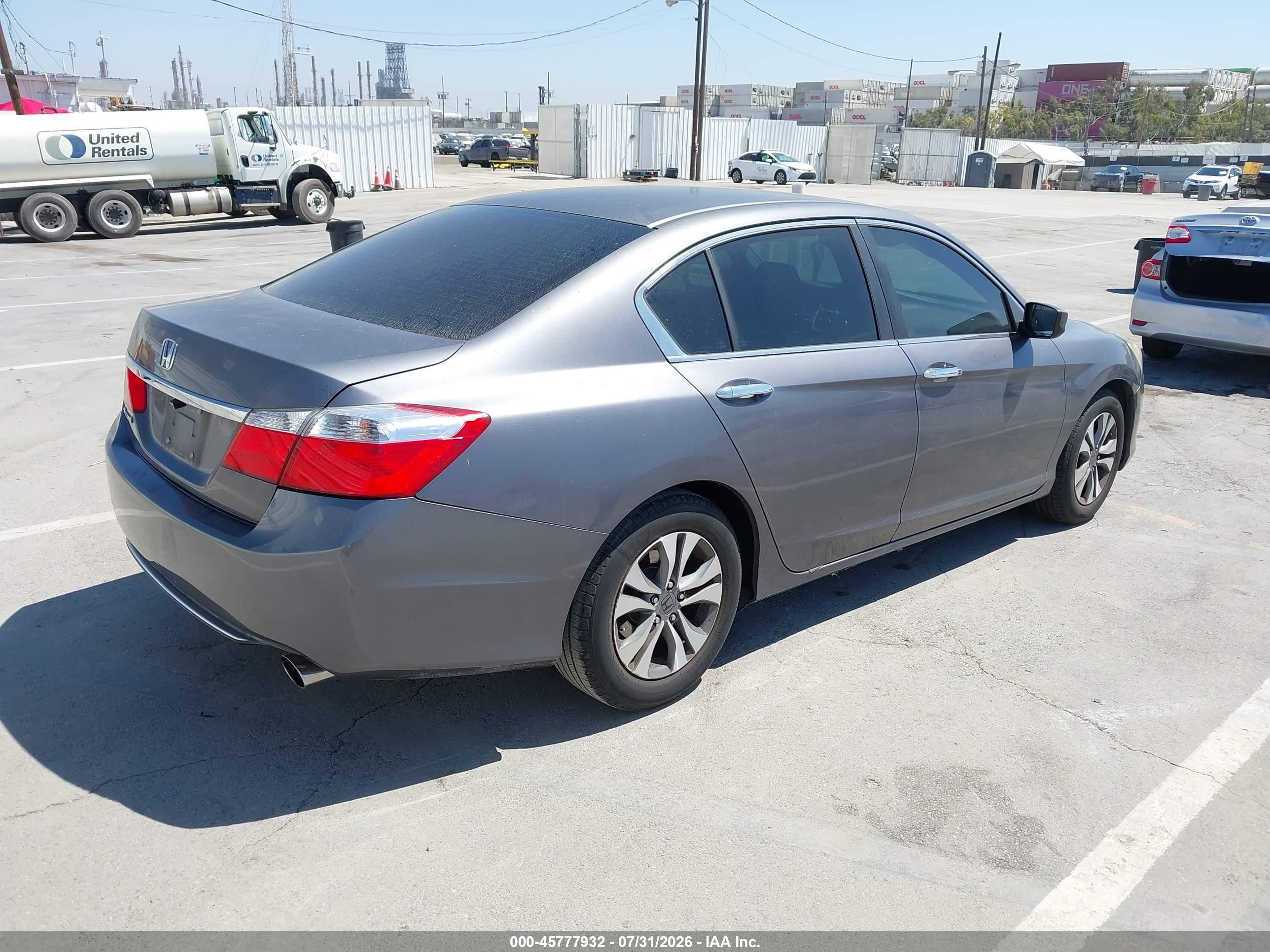 2014 Honda Accord Lx Gray vin: 1HGCR2F35EA102980