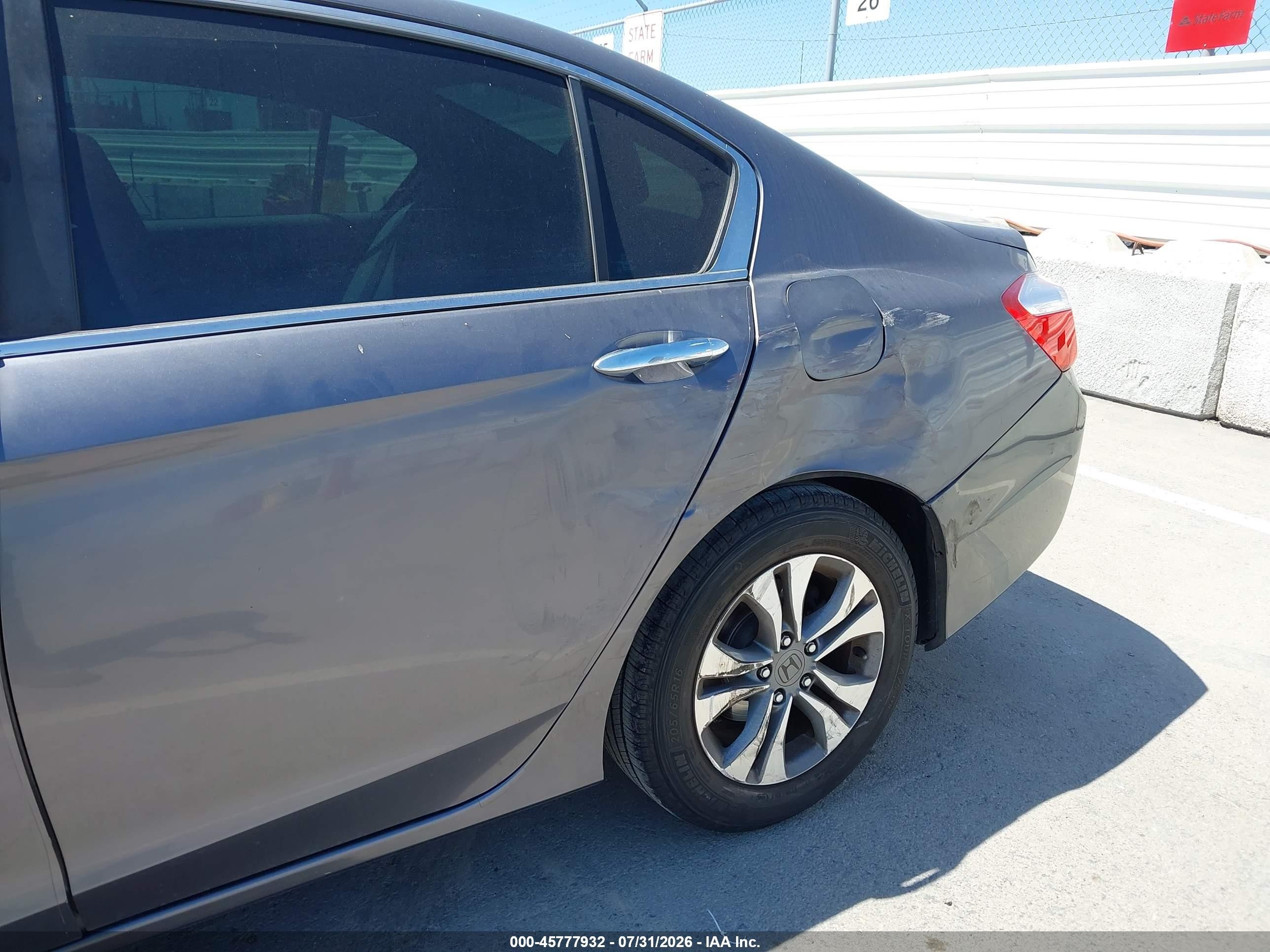 2014 Honda Accord Lx Gray vin: 1HGCR2F35EA102980