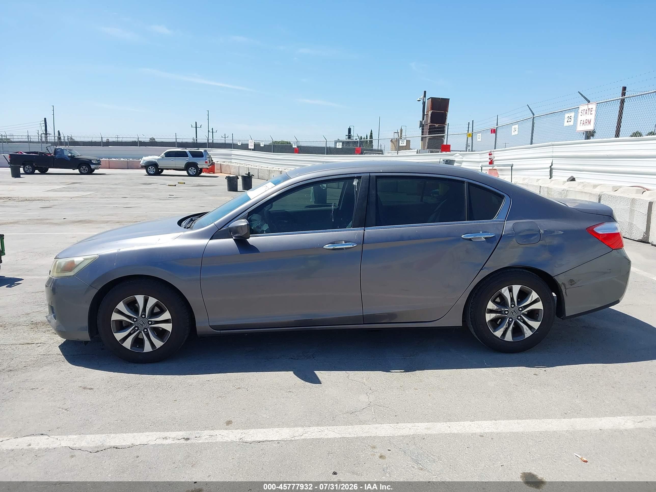 2014 Honda Accord Lx Gray vin: 1HGCR2F35EA102980
