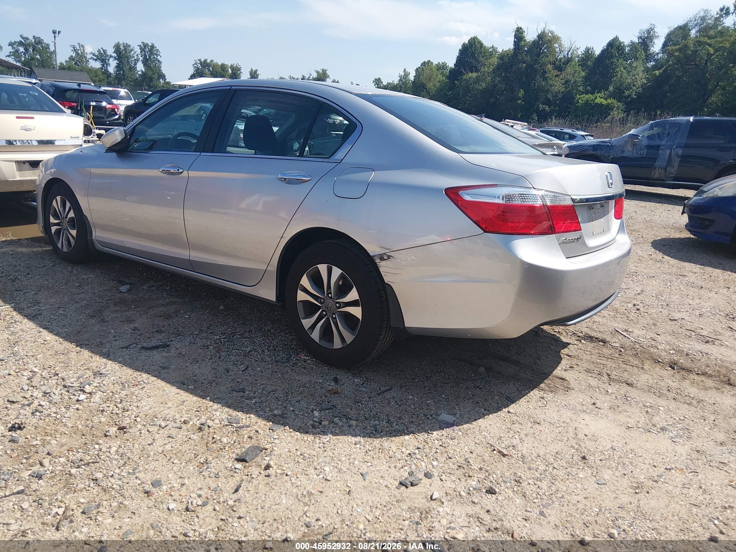 2014 Honda Accord Lx Silver vin: 1HGCR2F35EA122226