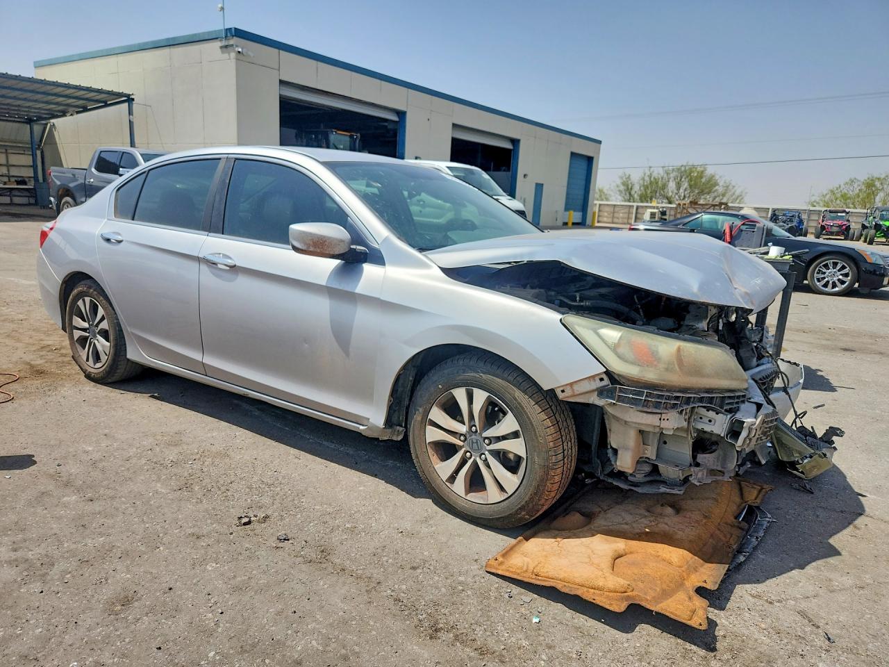 2014 Honda Accord Lx Silver vin: 1HGCR2F35EA155369