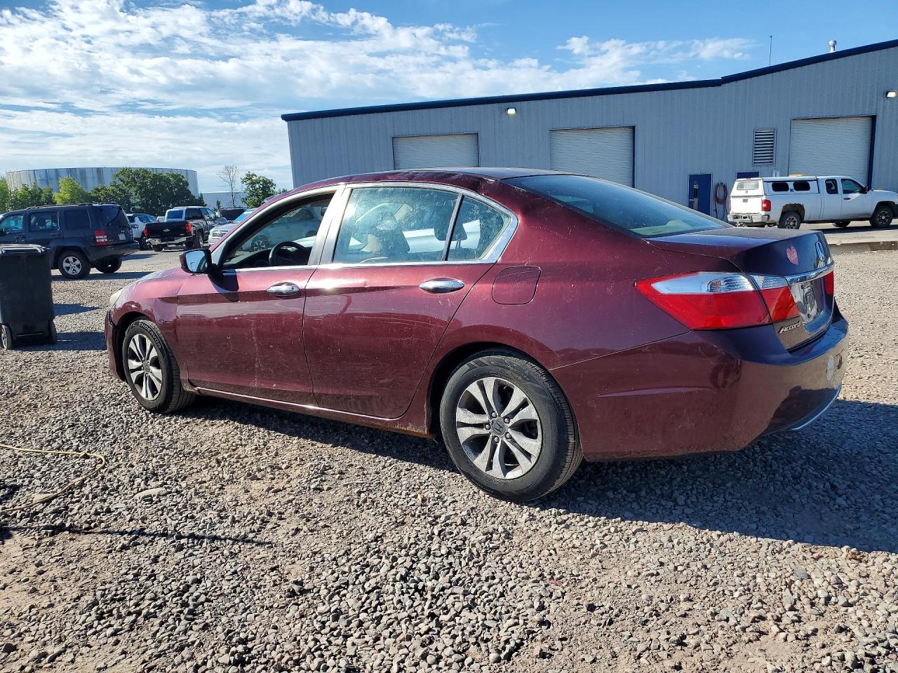 2014 Honda Accord Lx Maroon vin: 1HGCR2F35EA166789