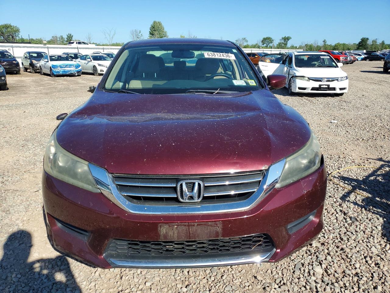 2014 Honda Accord Lx Maroon vin: 1HGCR2F35EA166789
