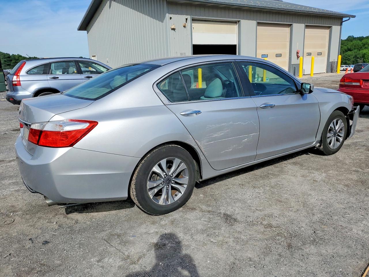 2014 Honda Accord Lx Silver vin: 1HGCR2F35EA202870