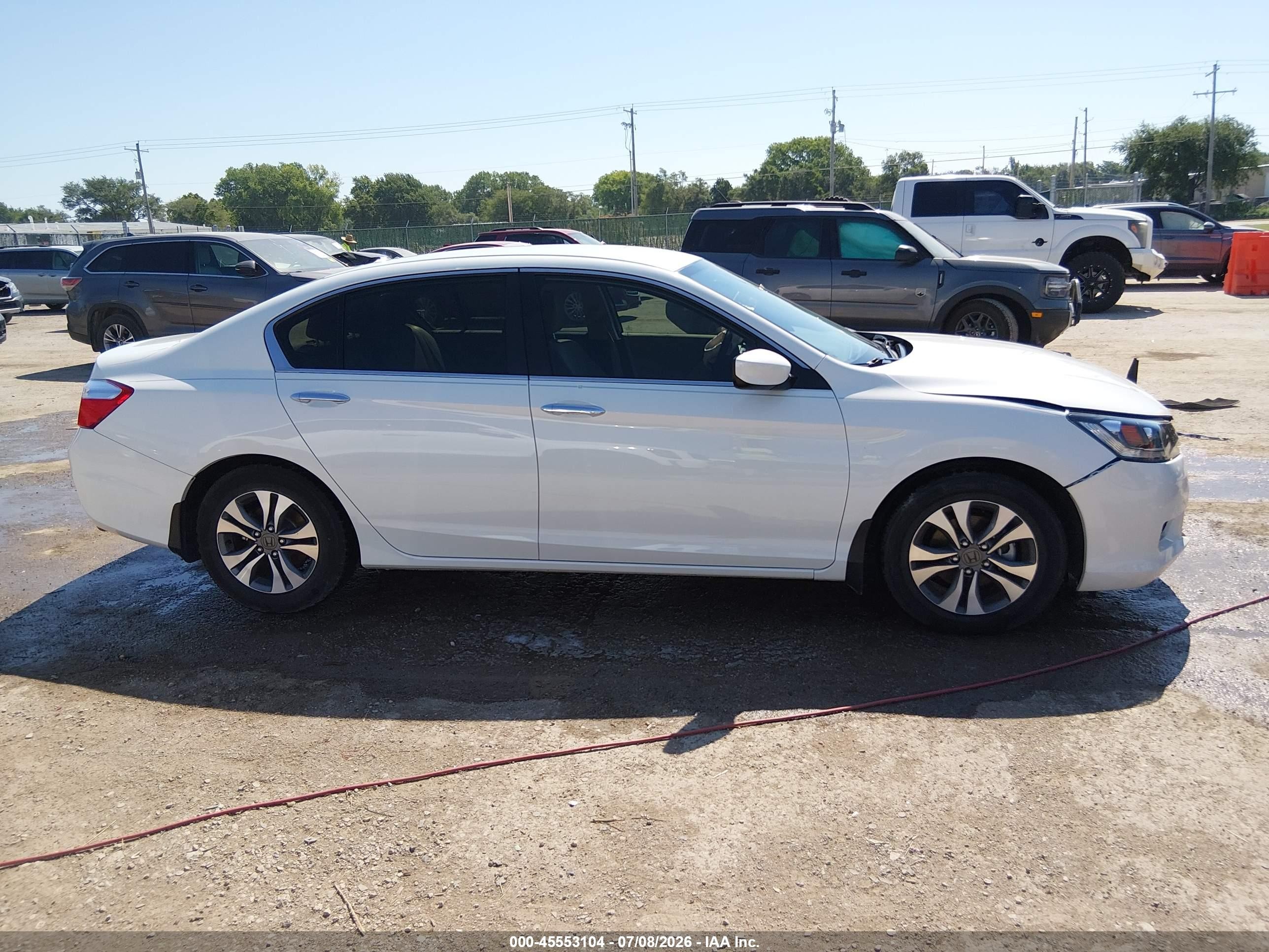 2014 Honda Accord Lx White vin: 1HGCR2F35EA203176