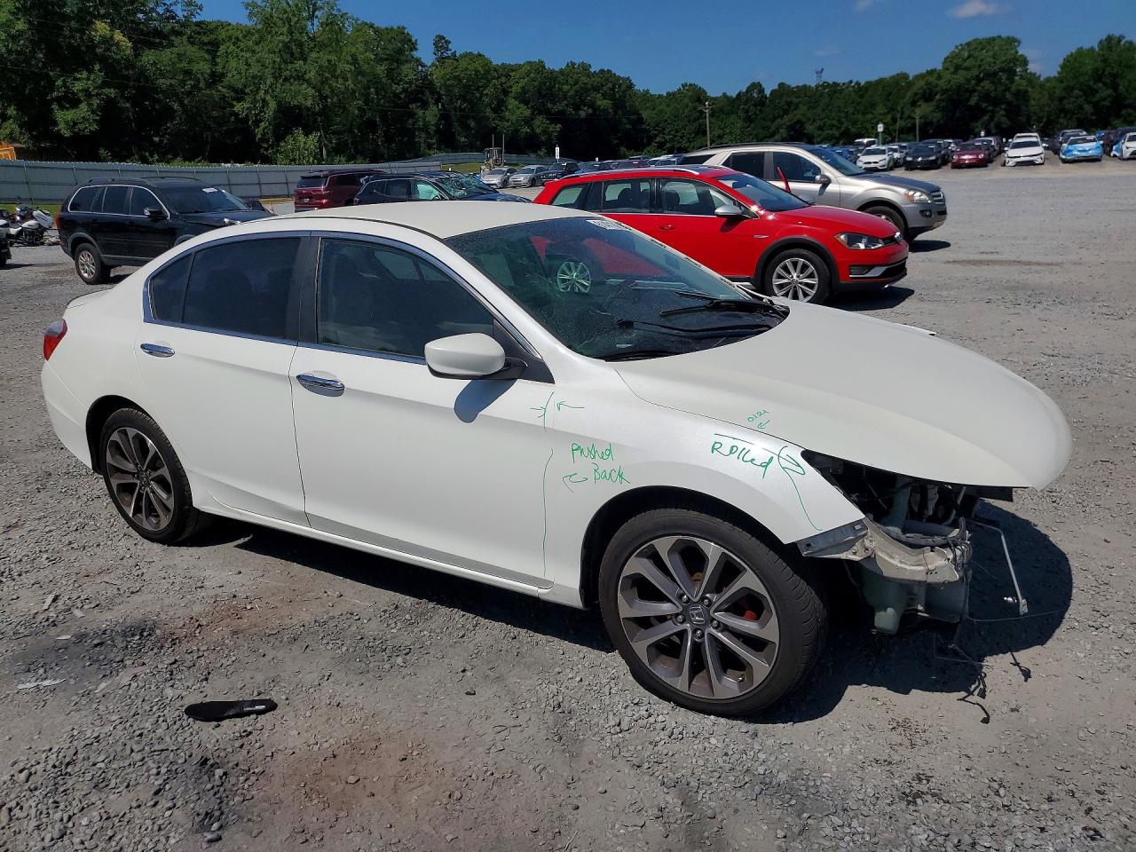 2014 Honda Accord Lx White vin: 1HGCR2F35EA210550
